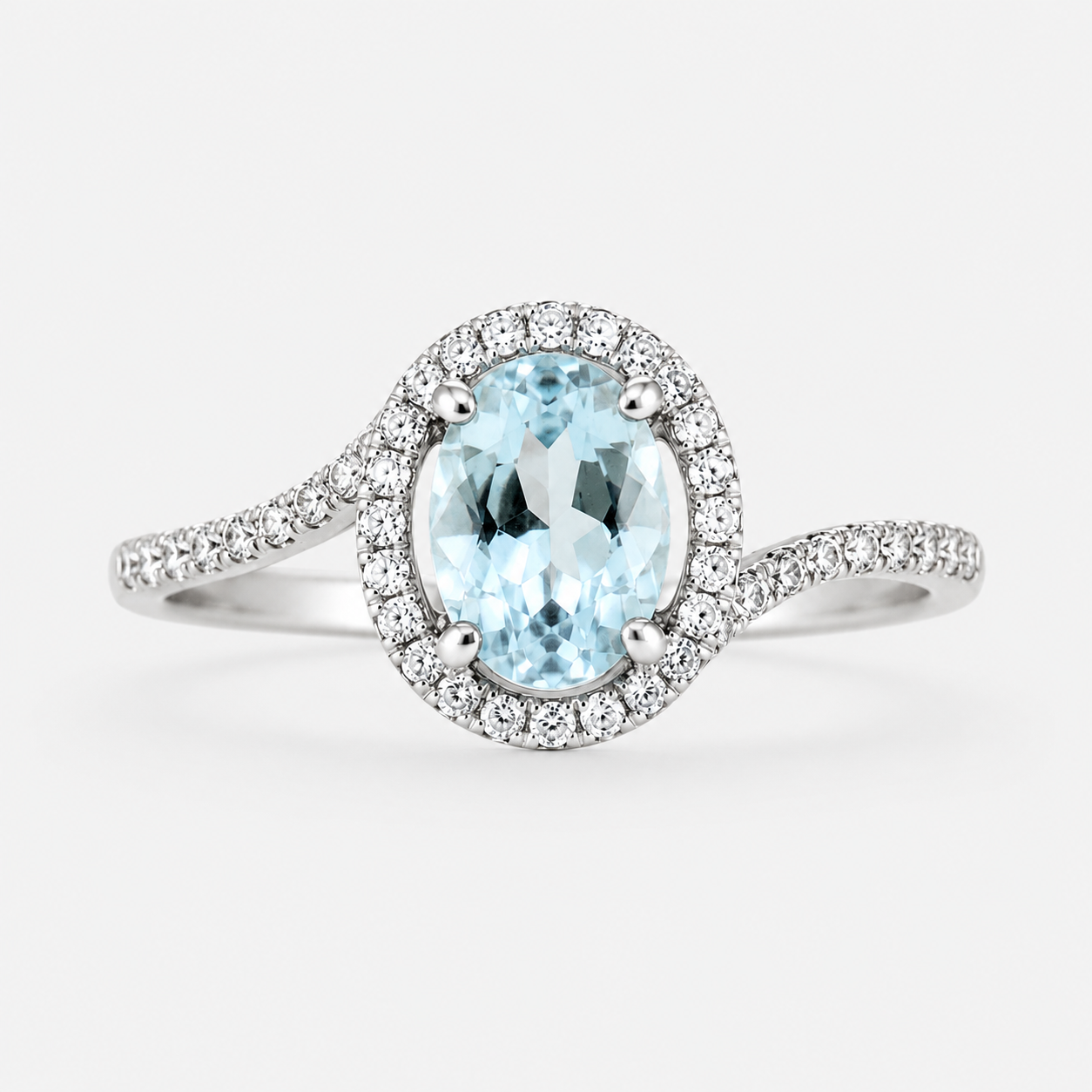 Blue Lagoon Aquamarine & Diamond Ring Aquamarine