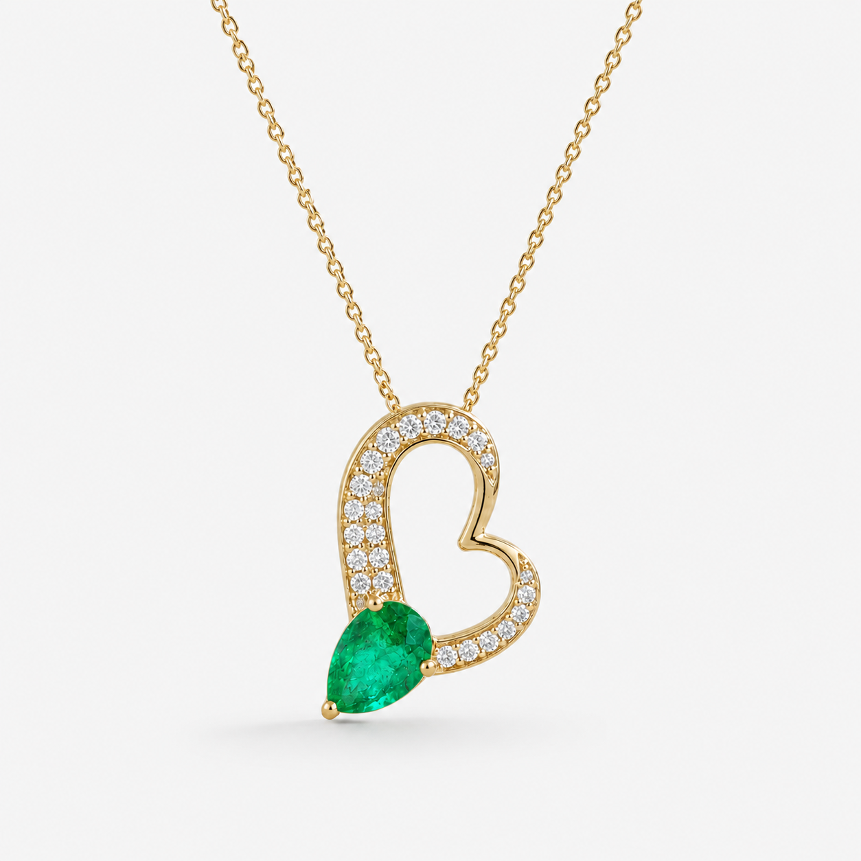 Evergreen Love Pendant Necklace hearts