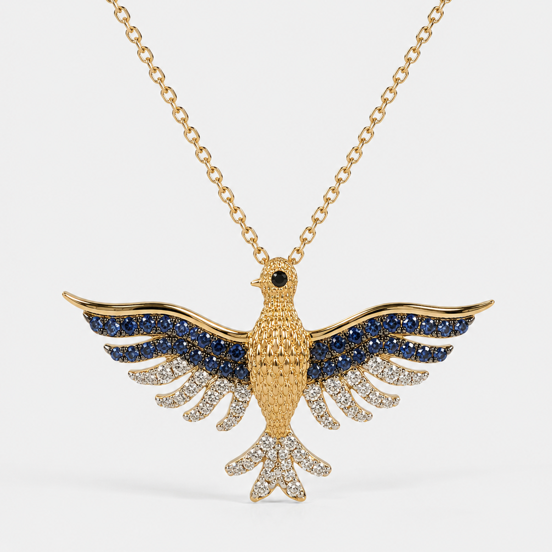 Morning Dove Sapphire & Diamond Necklace