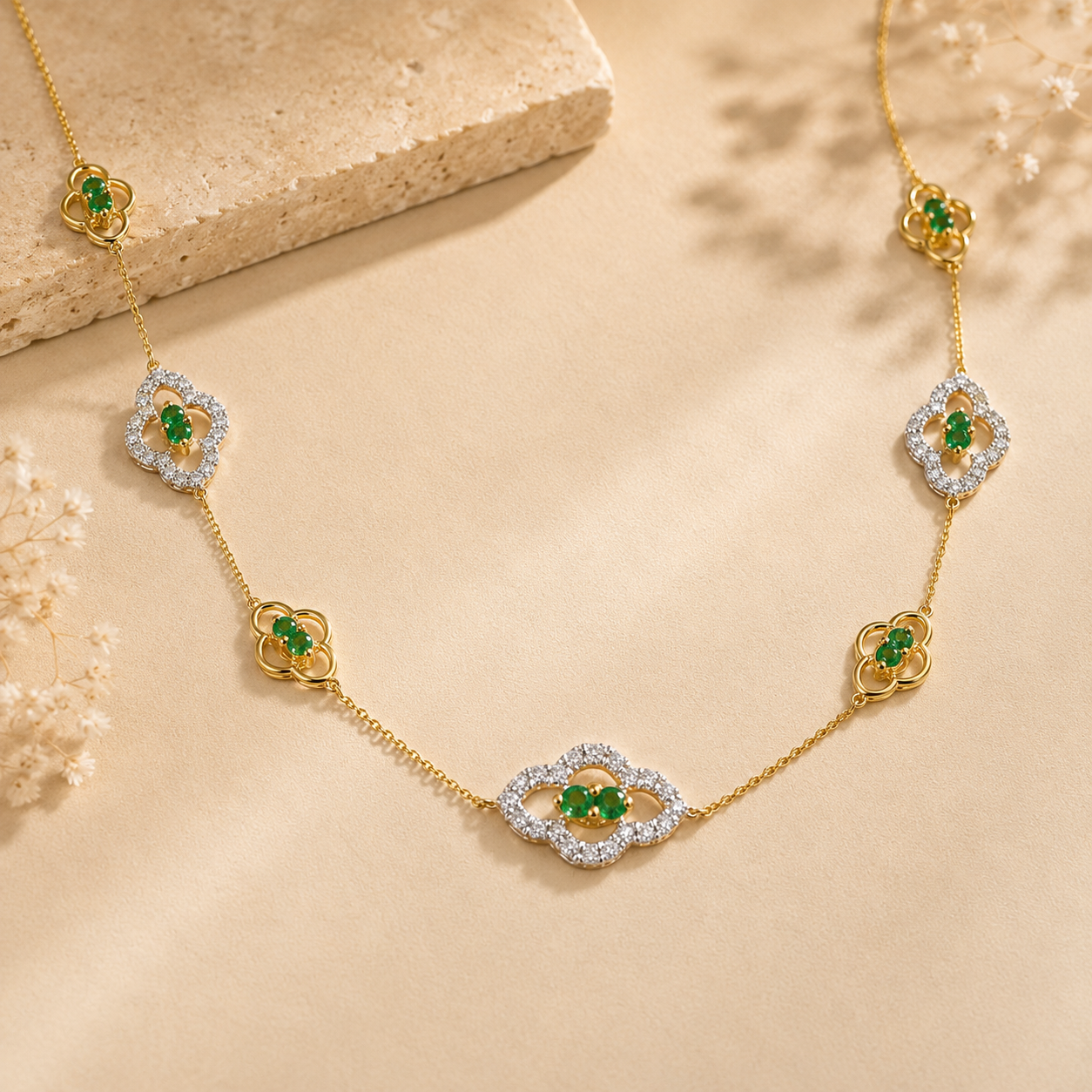 Lily Pad Station Necklace KALLATI