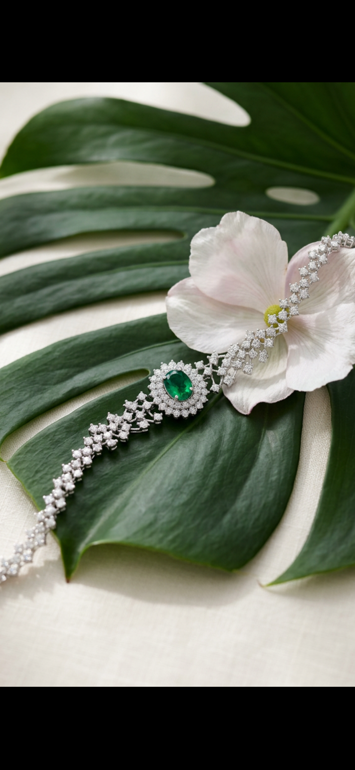 Heirloom Emerald & Diamond Bracelet Emerald