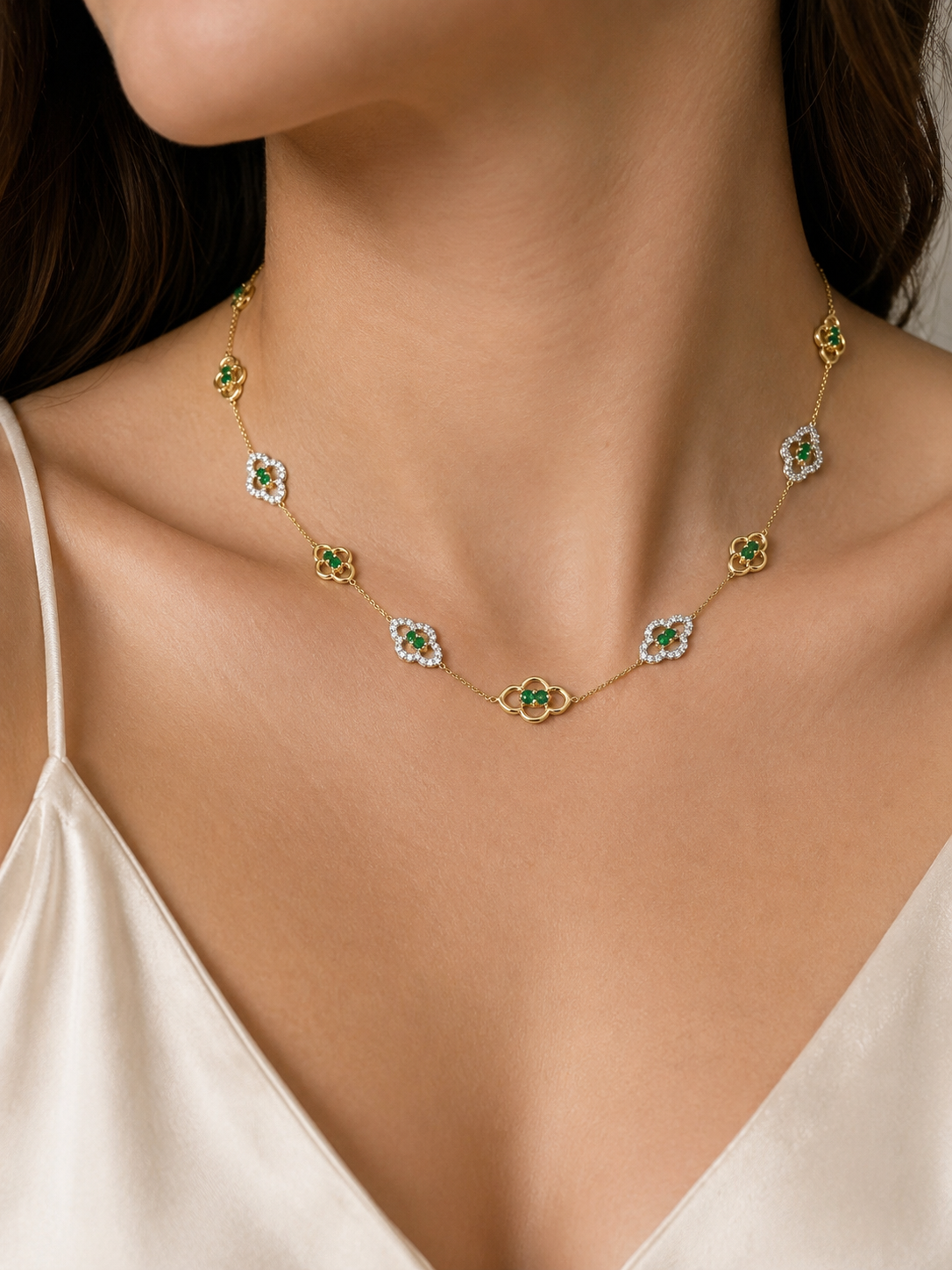 Lily Pad Station Necklace KALLATI