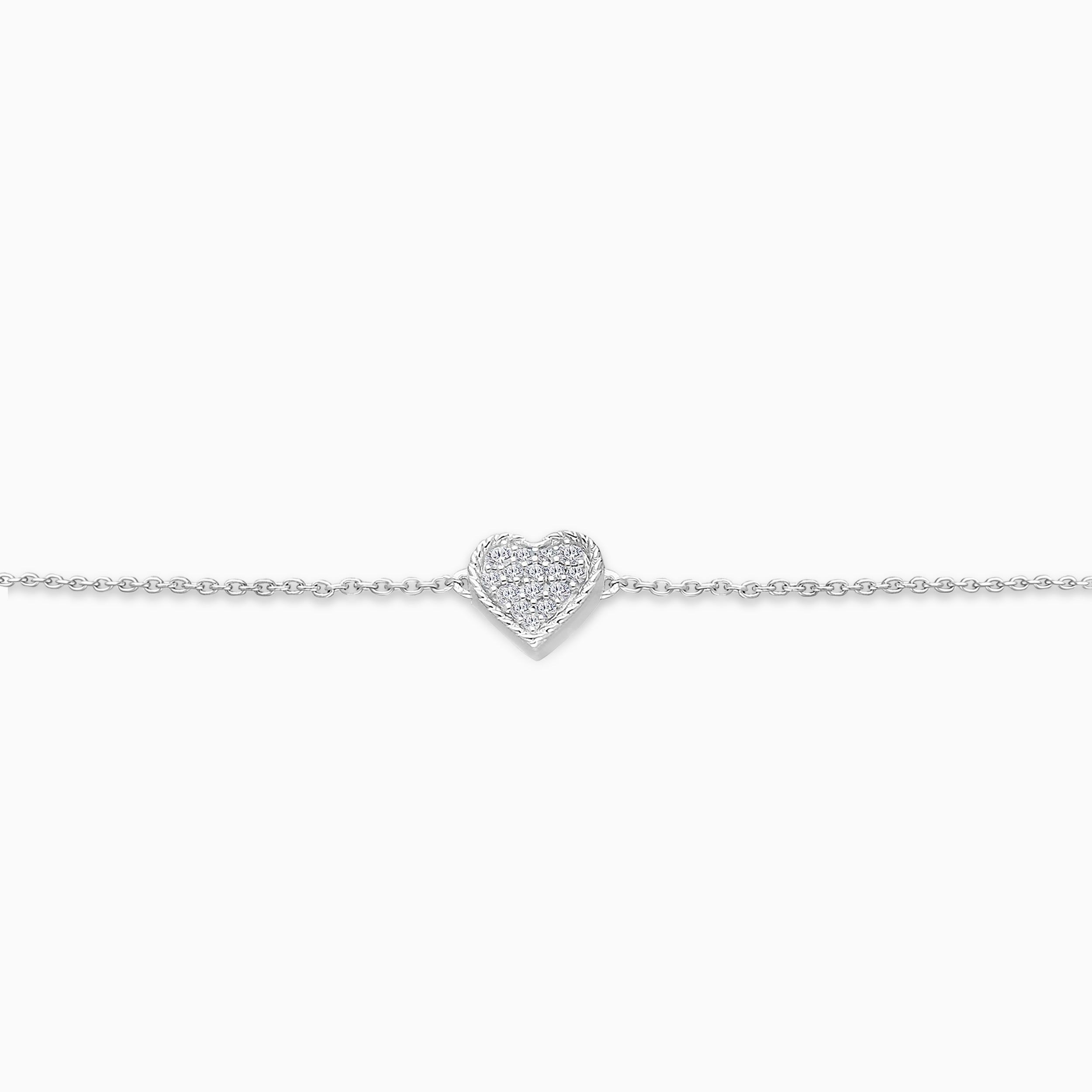 Pave Diamond Heart Bracelet