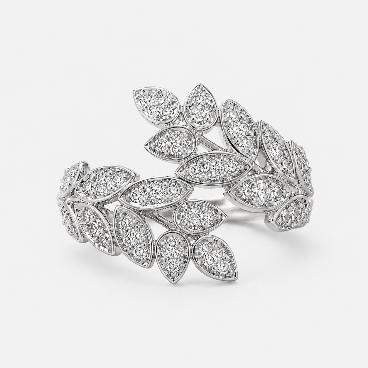 Angel Wings Diamond Ring White Diamond