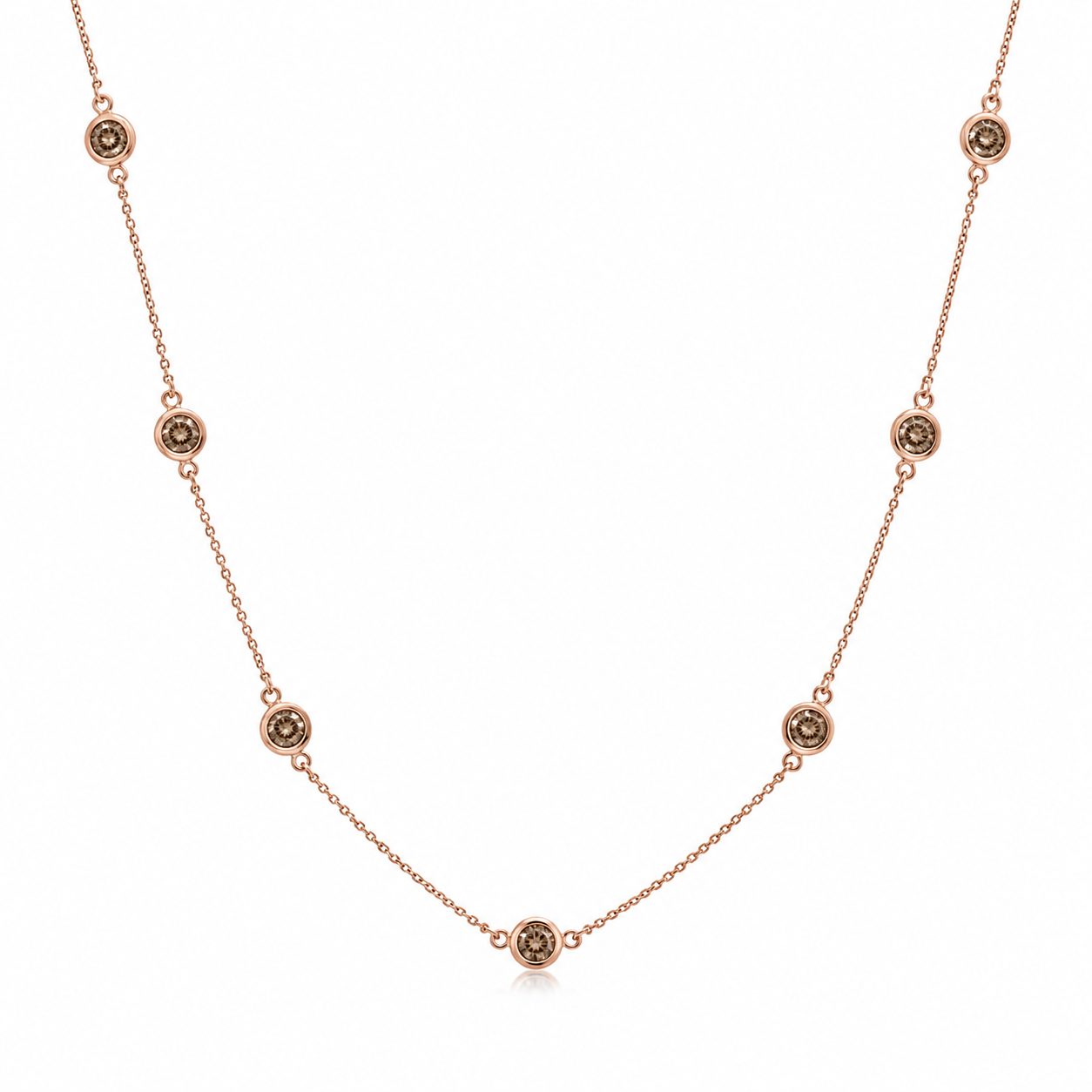 Coco Diamond Bezel Strand Necklace Coco Diamonds