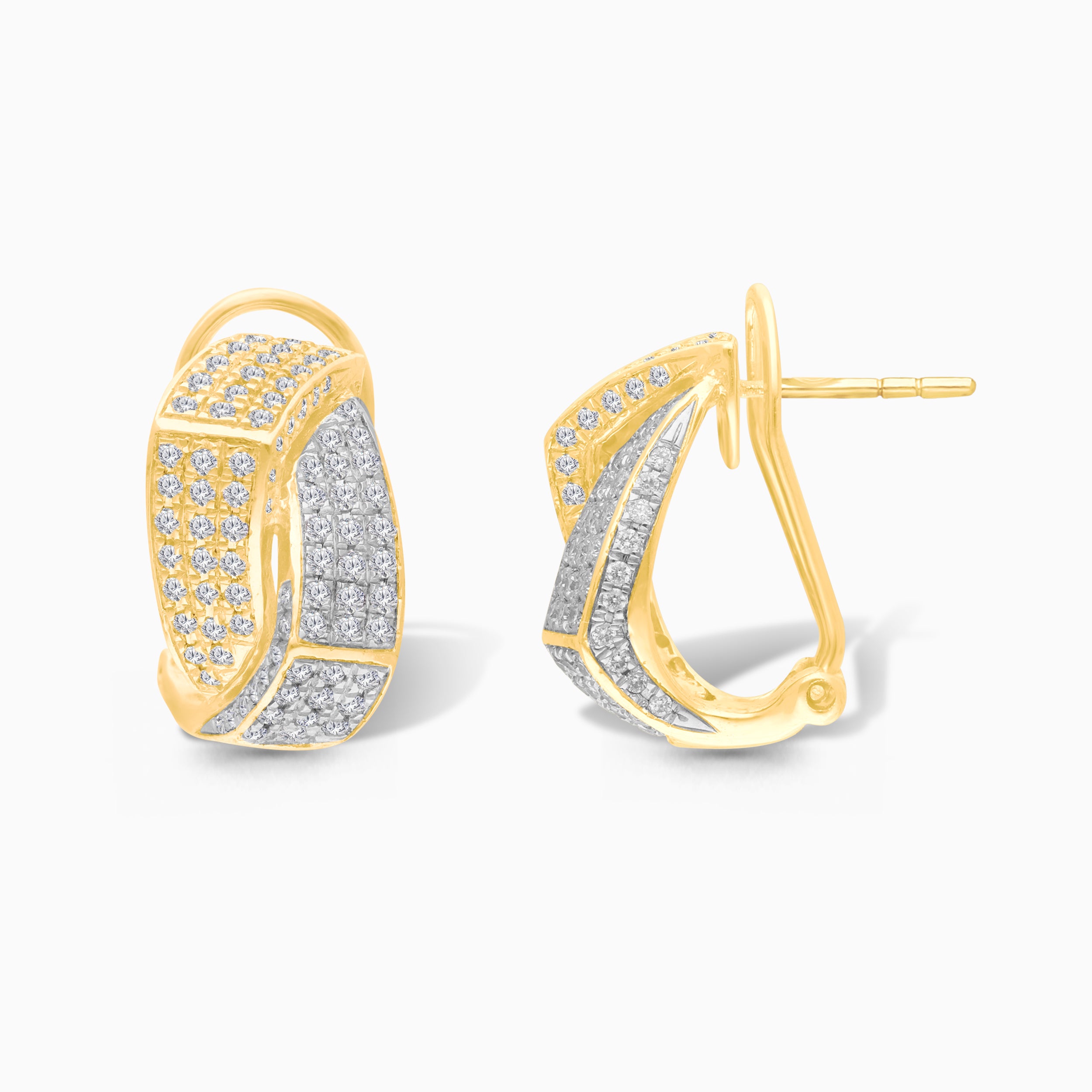 Dueling Gold & Diamond Hoops