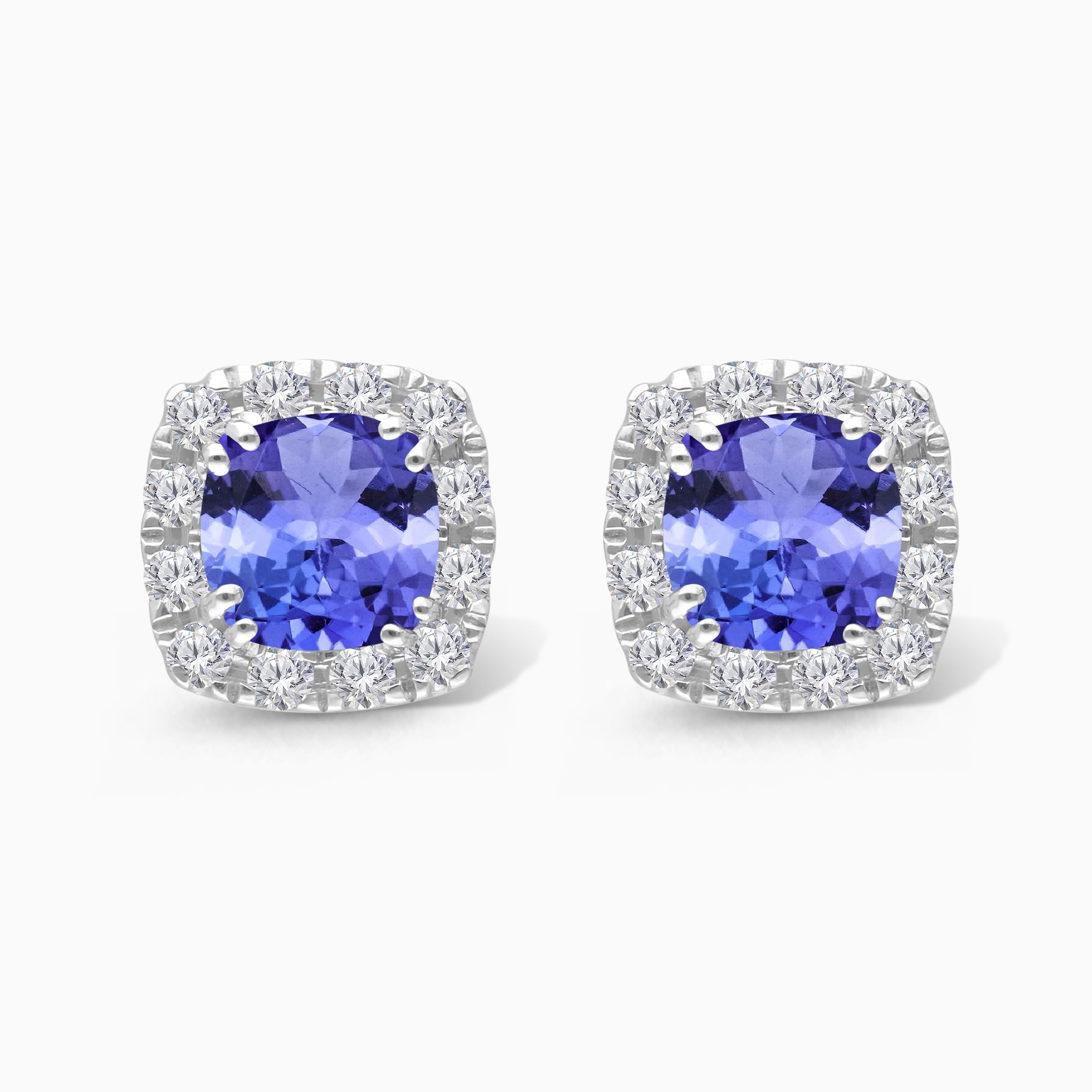 Cushion Cushion Cut Tanzanite & Diamond Ring