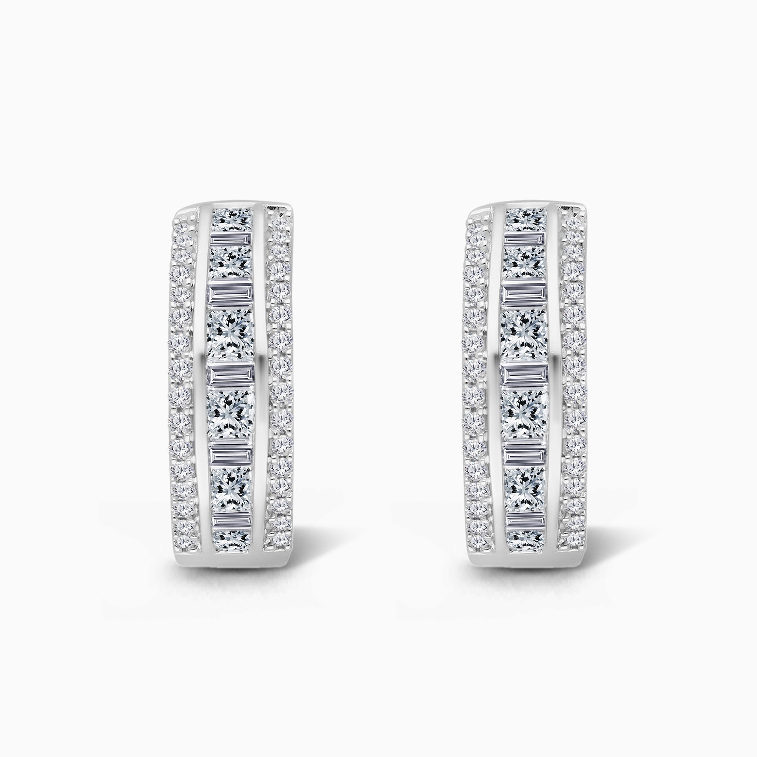White Gold Diamond Legendary Hoops