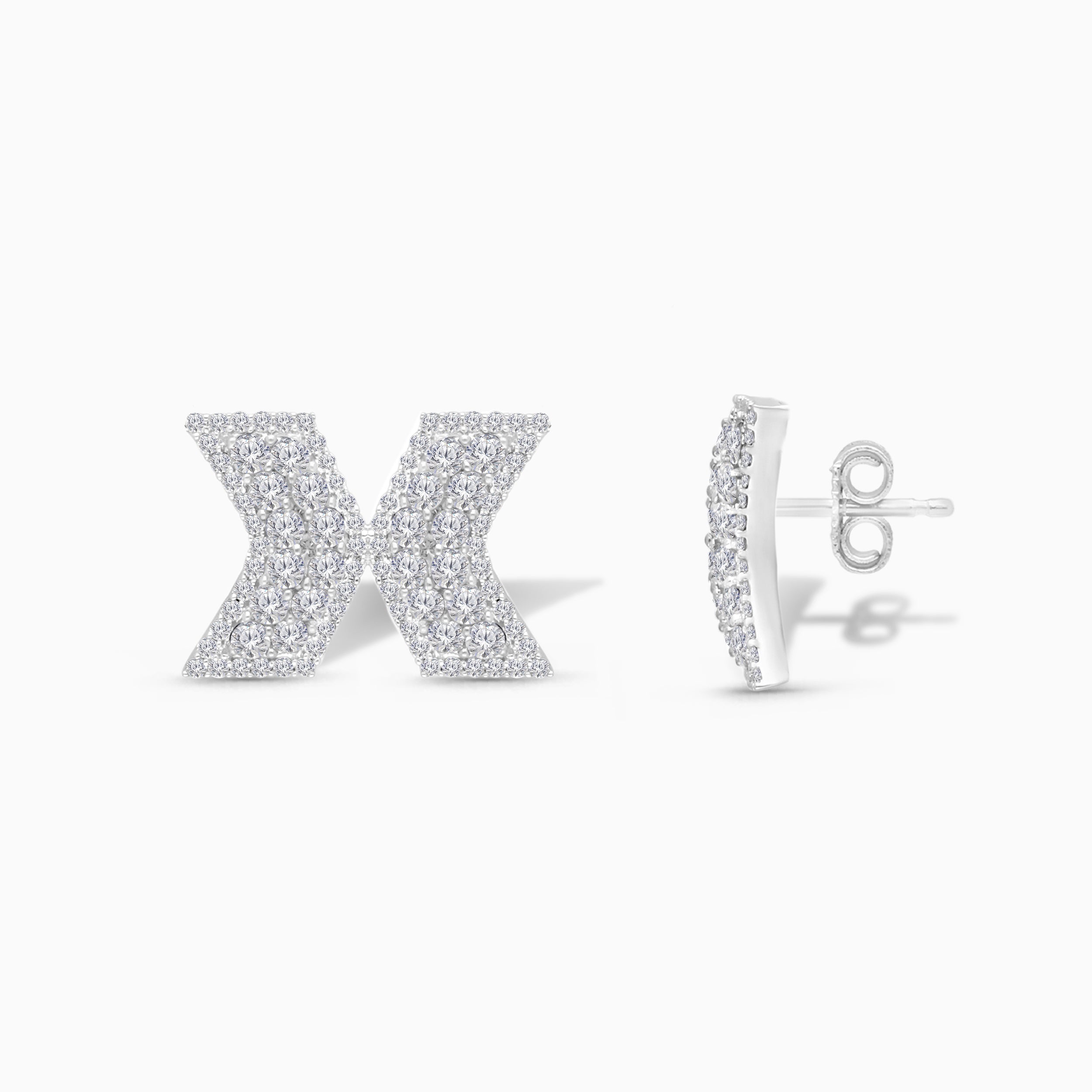 Mirrored Diamond Studs