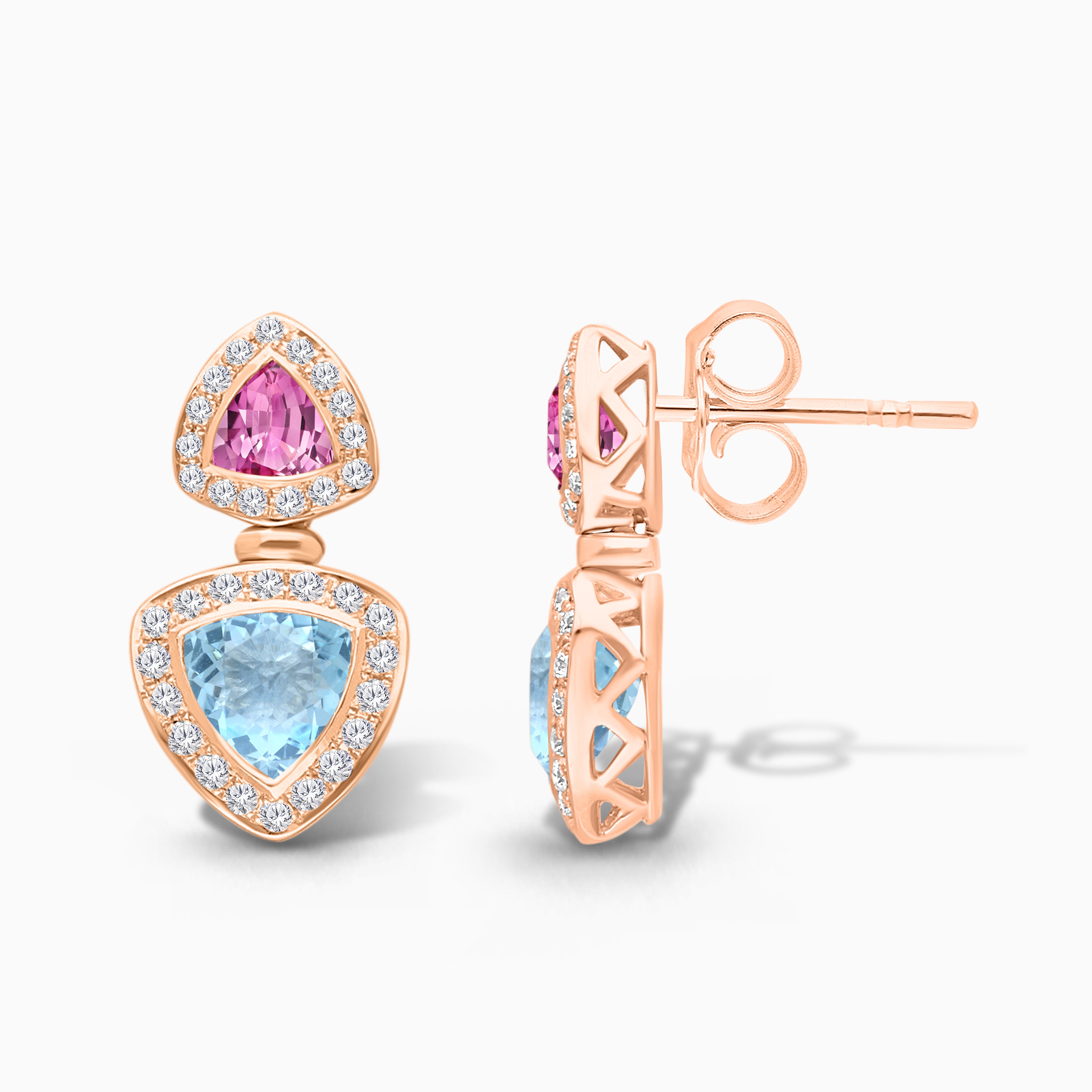 Mermaid Trillion Drop Studs