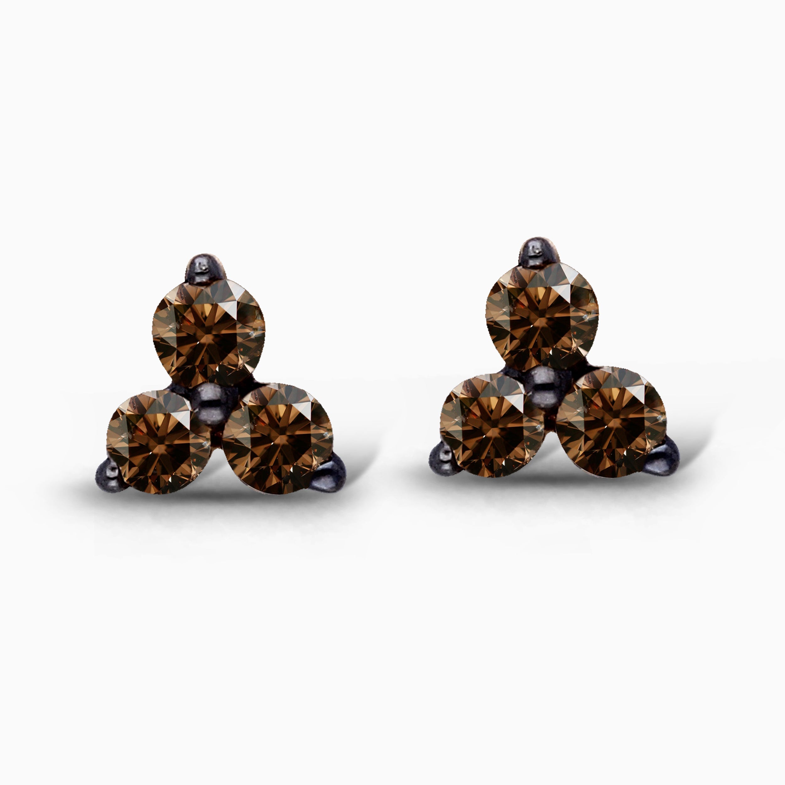 Yellow Gold Coco Diamond Trio Studs