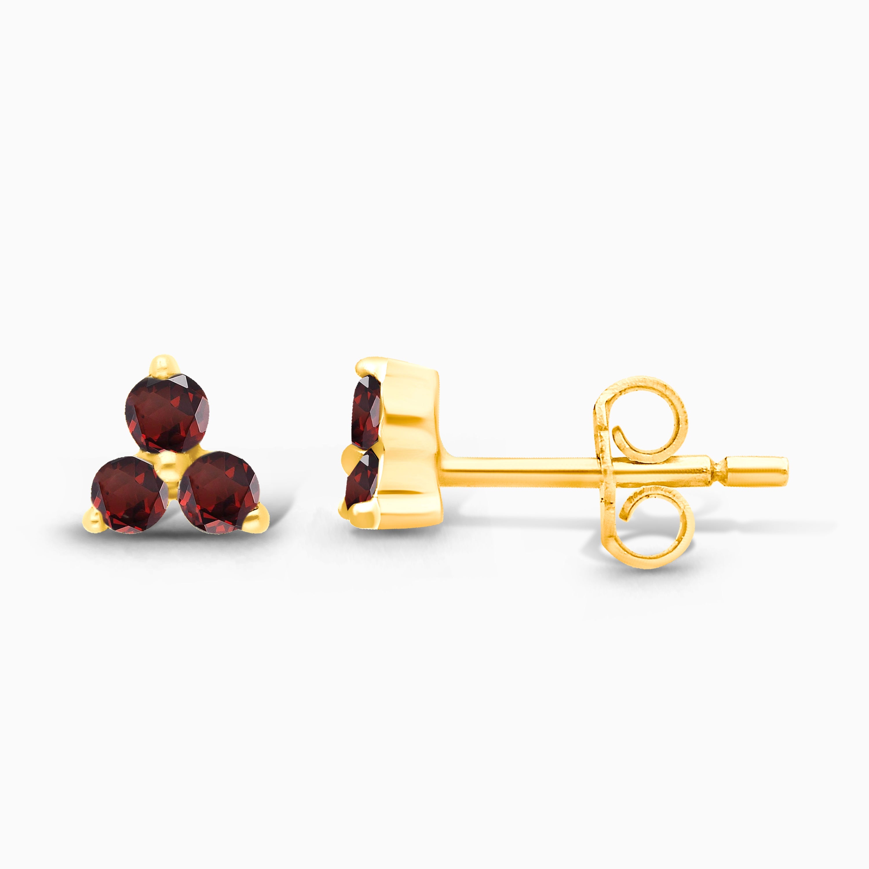 Garnet Trio Studs Garnet