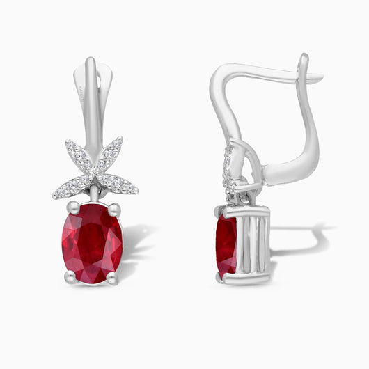 Ruby and Diamond Cherry Huggies