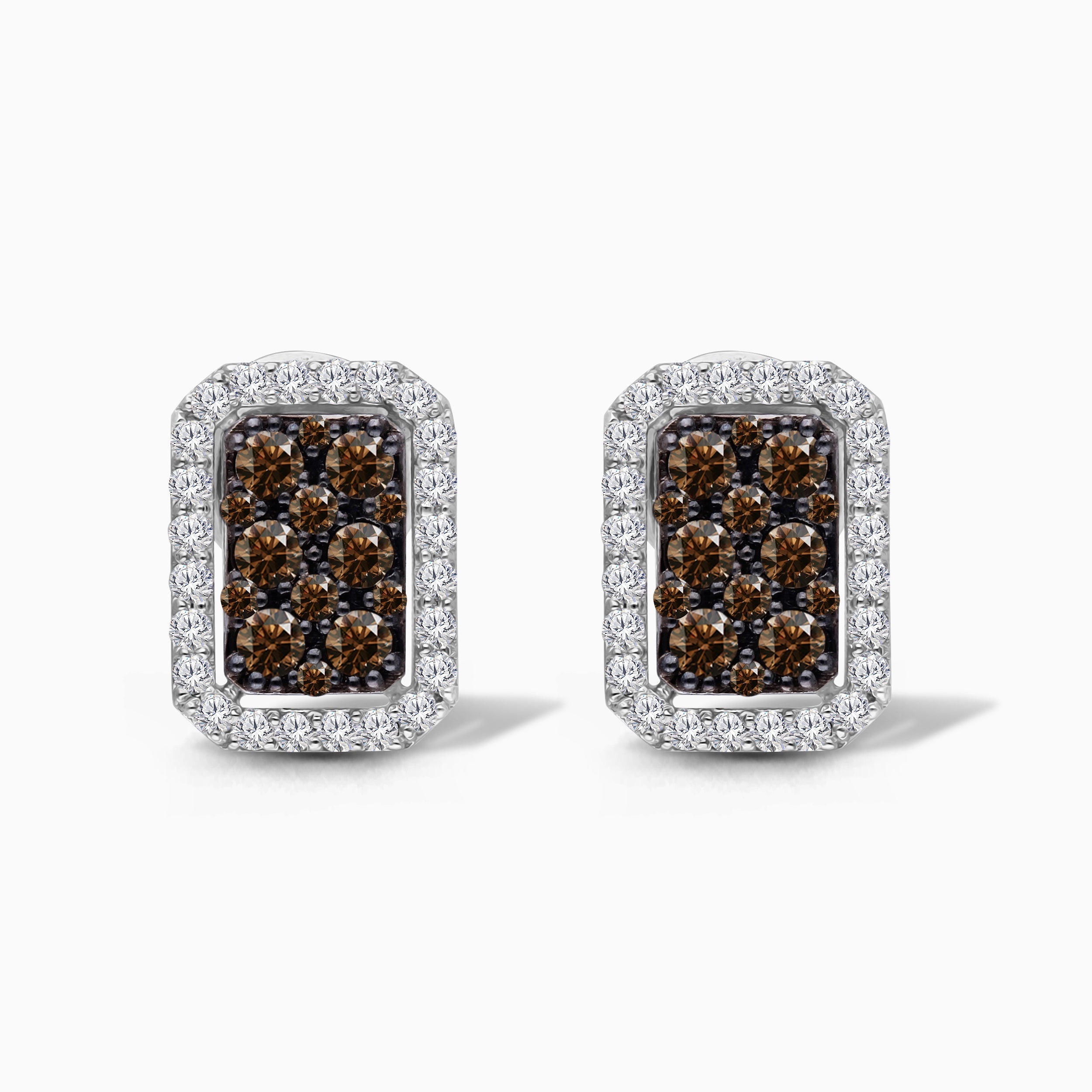 Coco & White Diamond Portrait Studs