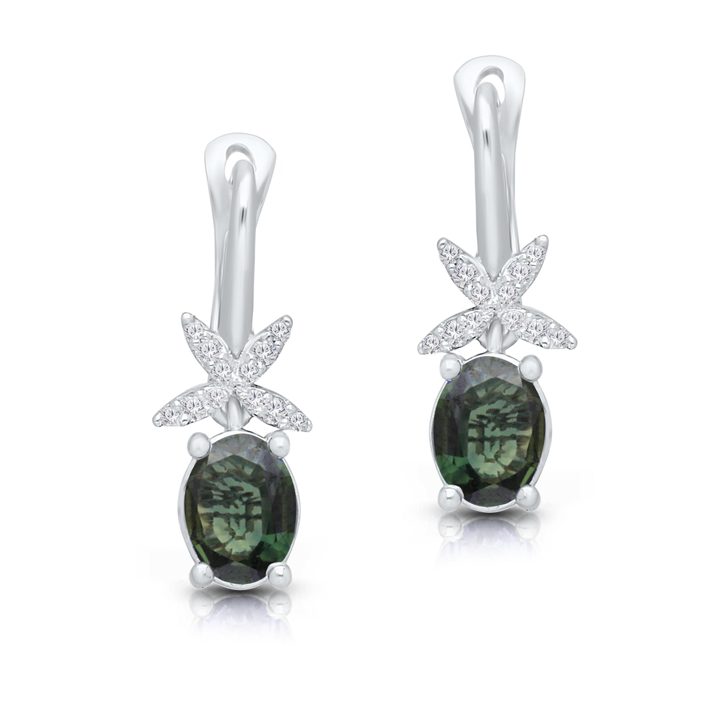 Green Goddess Dangle Huggies
