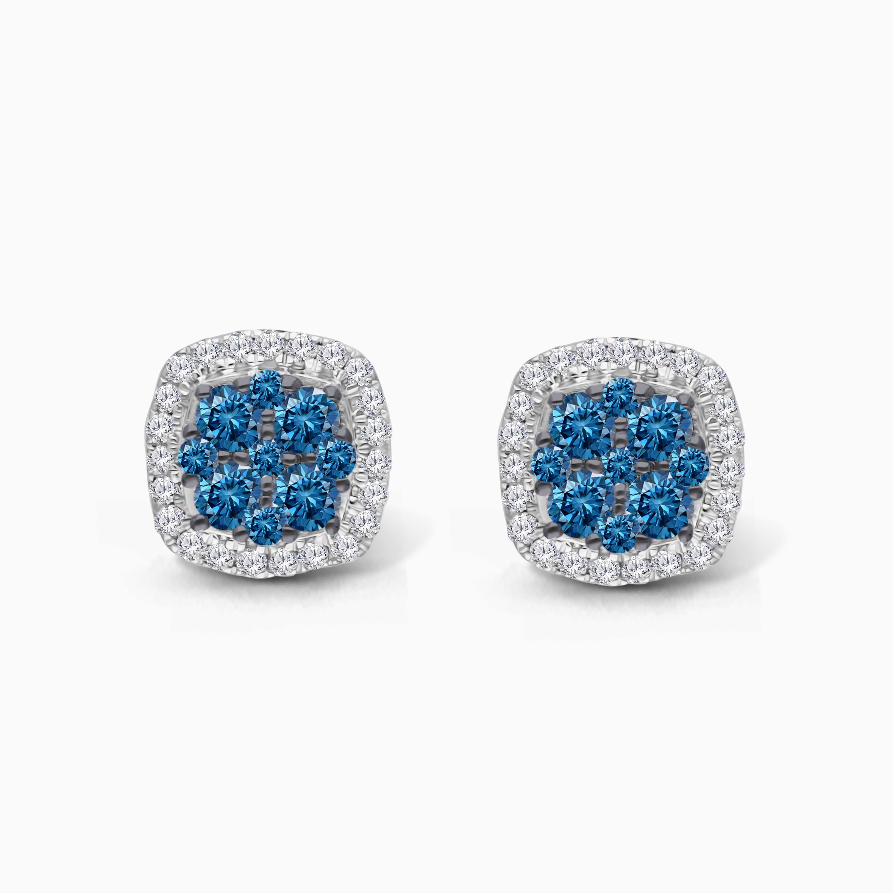 Diamond Cushion Cut Studs