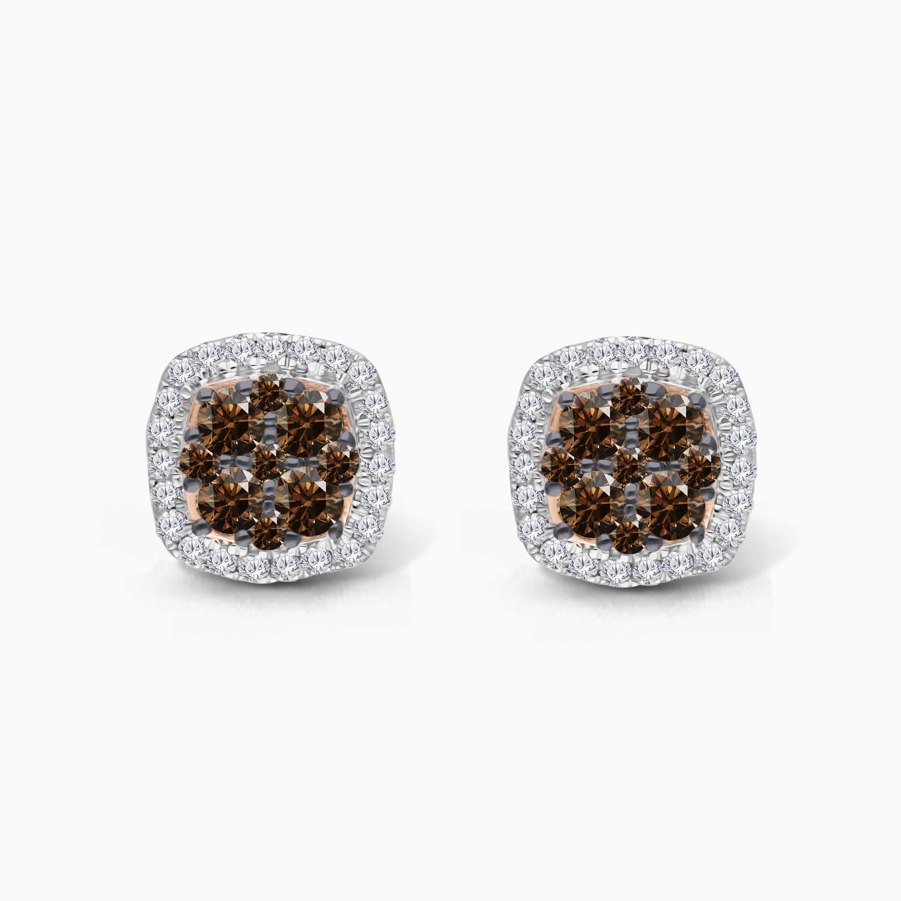 Diamond Cushion Cut Studs