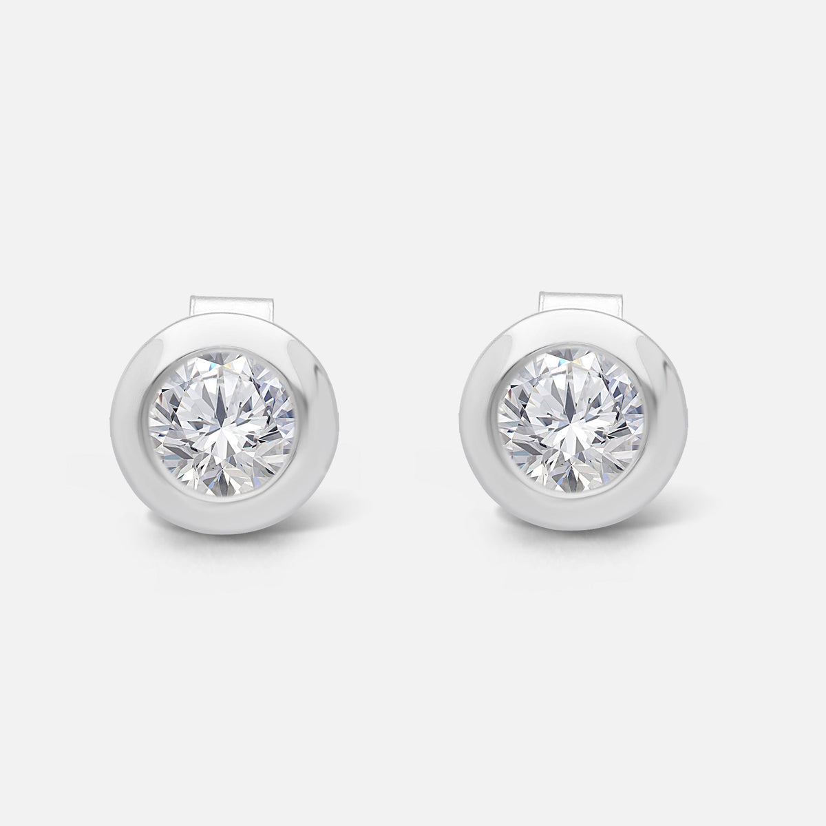 Bubble Diamond Studs White Diamond