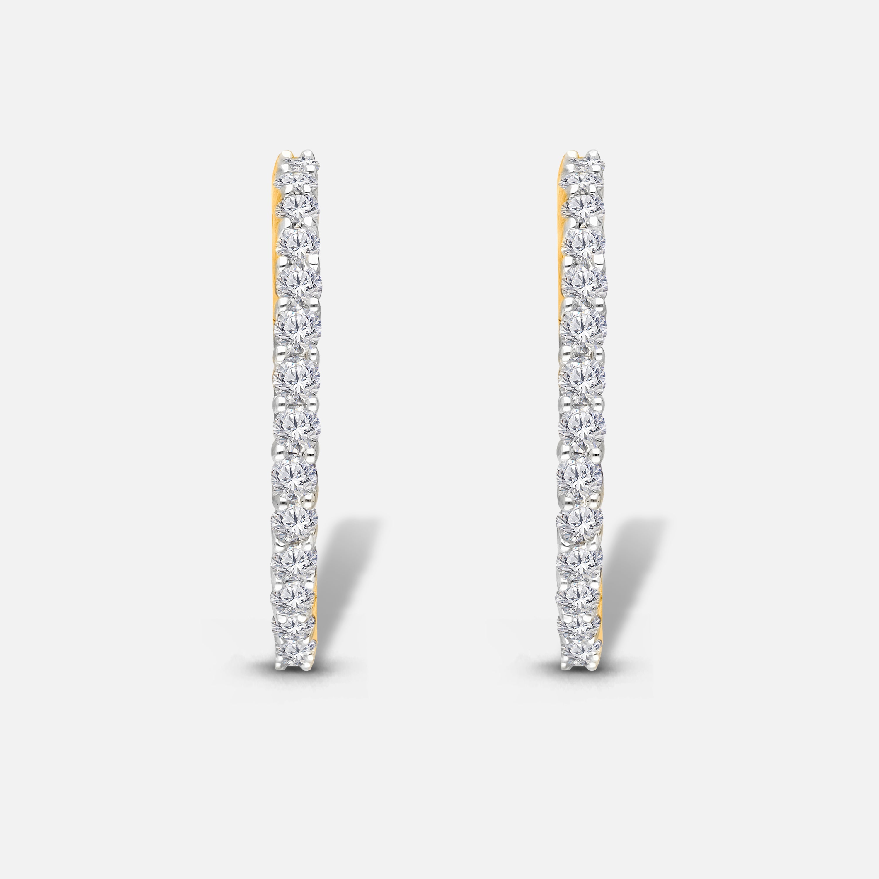 Large White Diamond Hoops White Diamond