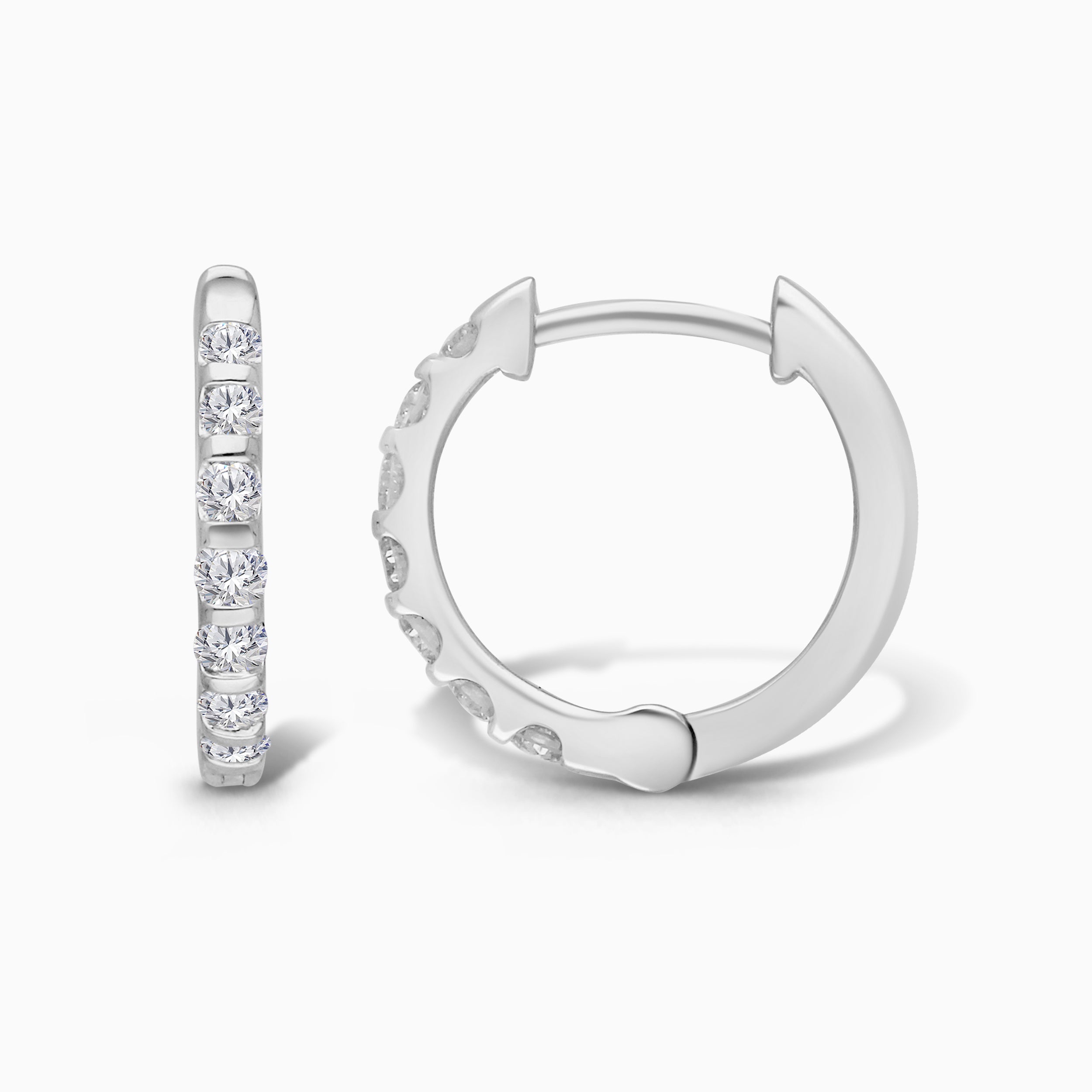 Diamond Inlay Huggies