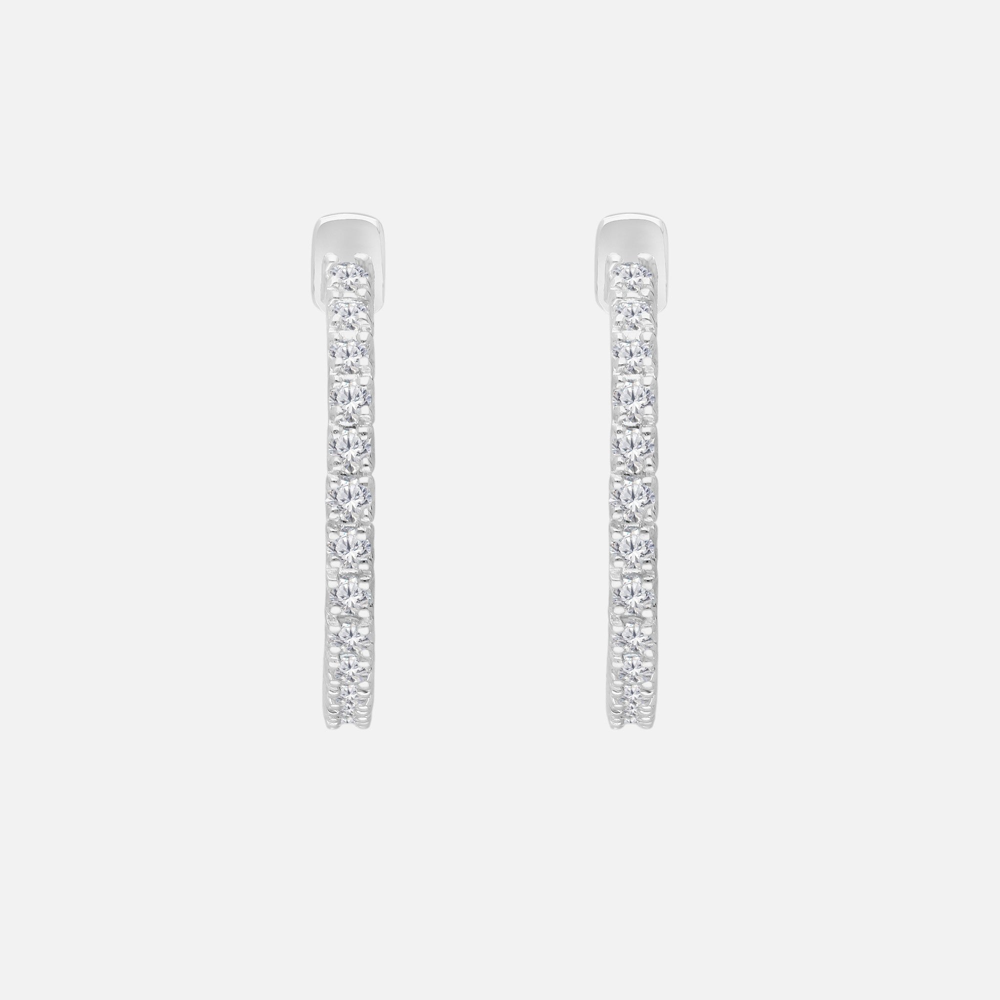 Inside Out Diamond Hoop Earrings White Diamond