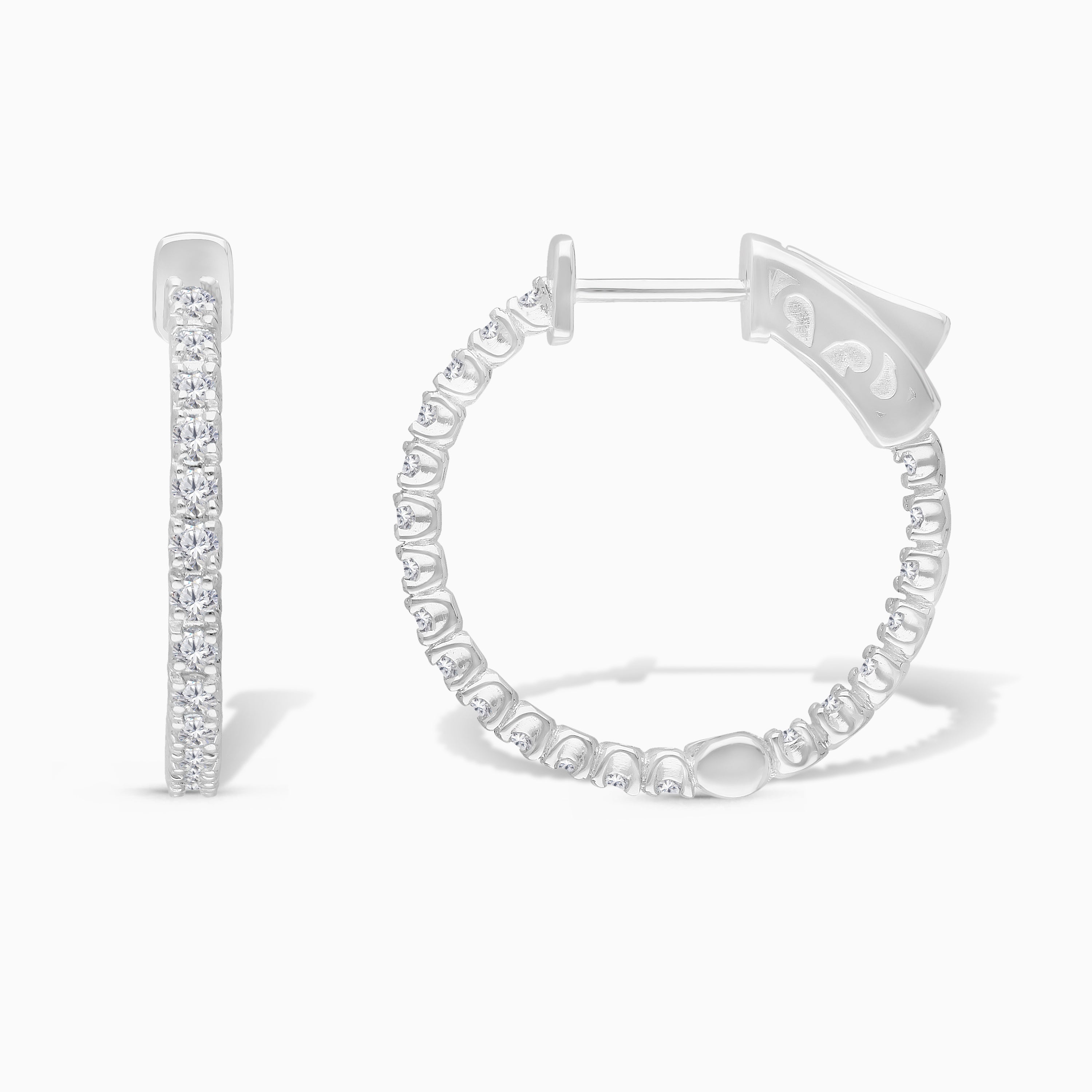 Inside Out Diamond Hoop Earrings