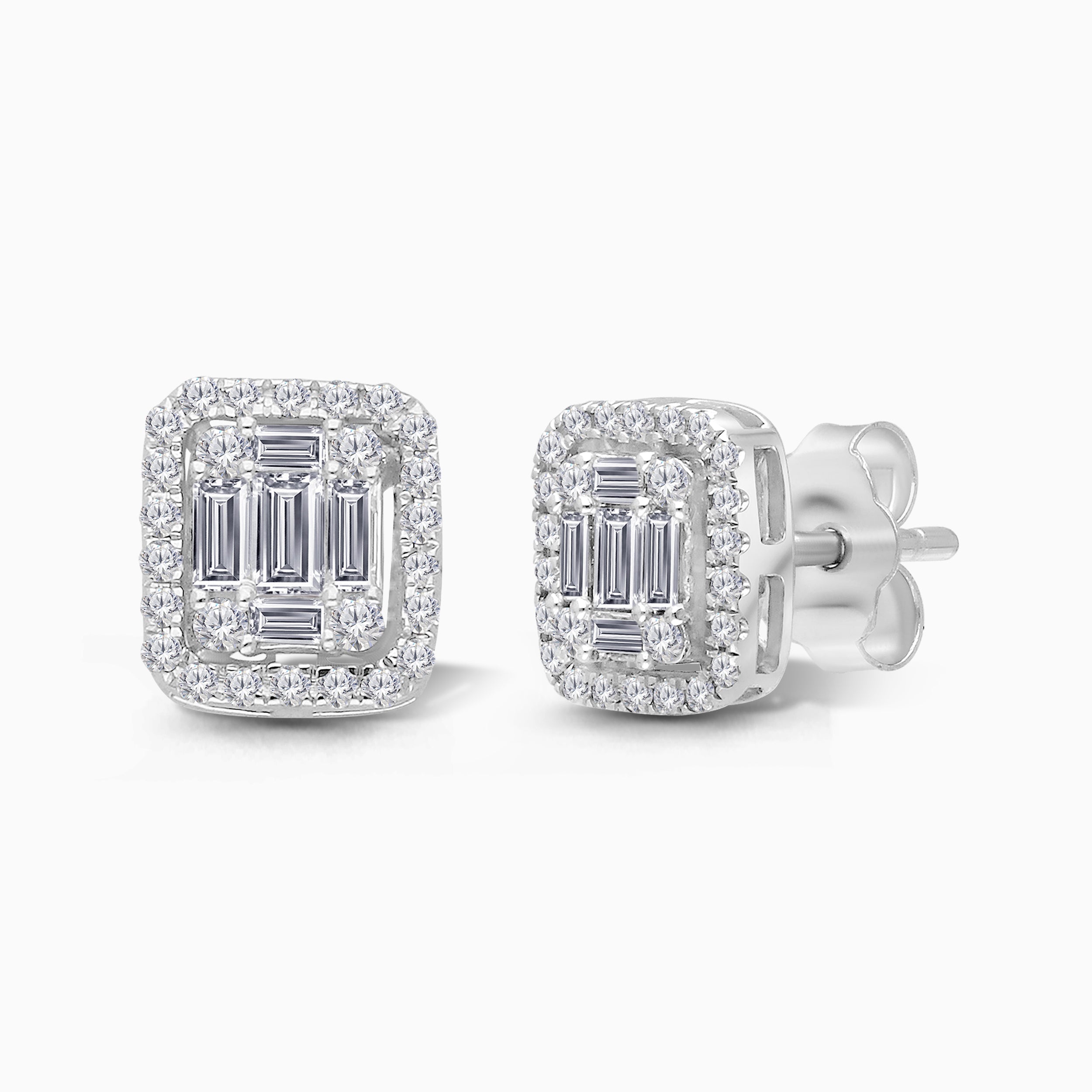 Halo White Diamond Legendary Studs