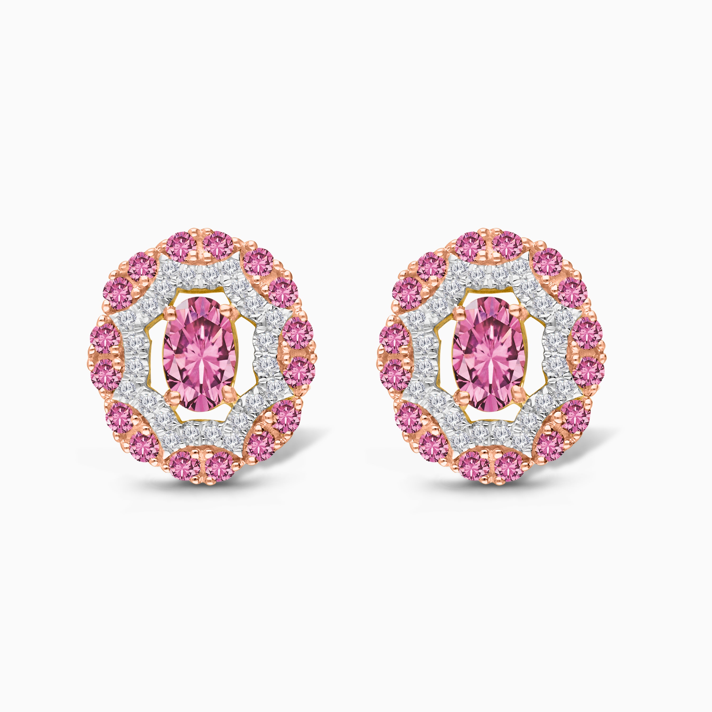 Pink Dream Dual Halo Studs
