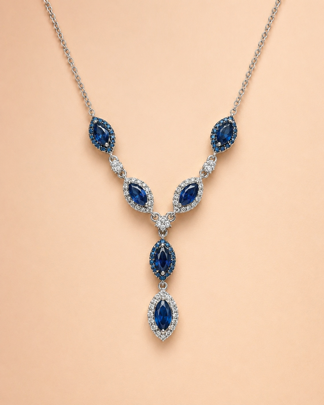 Rainfall Sapphire Lariat Blue Sapphire