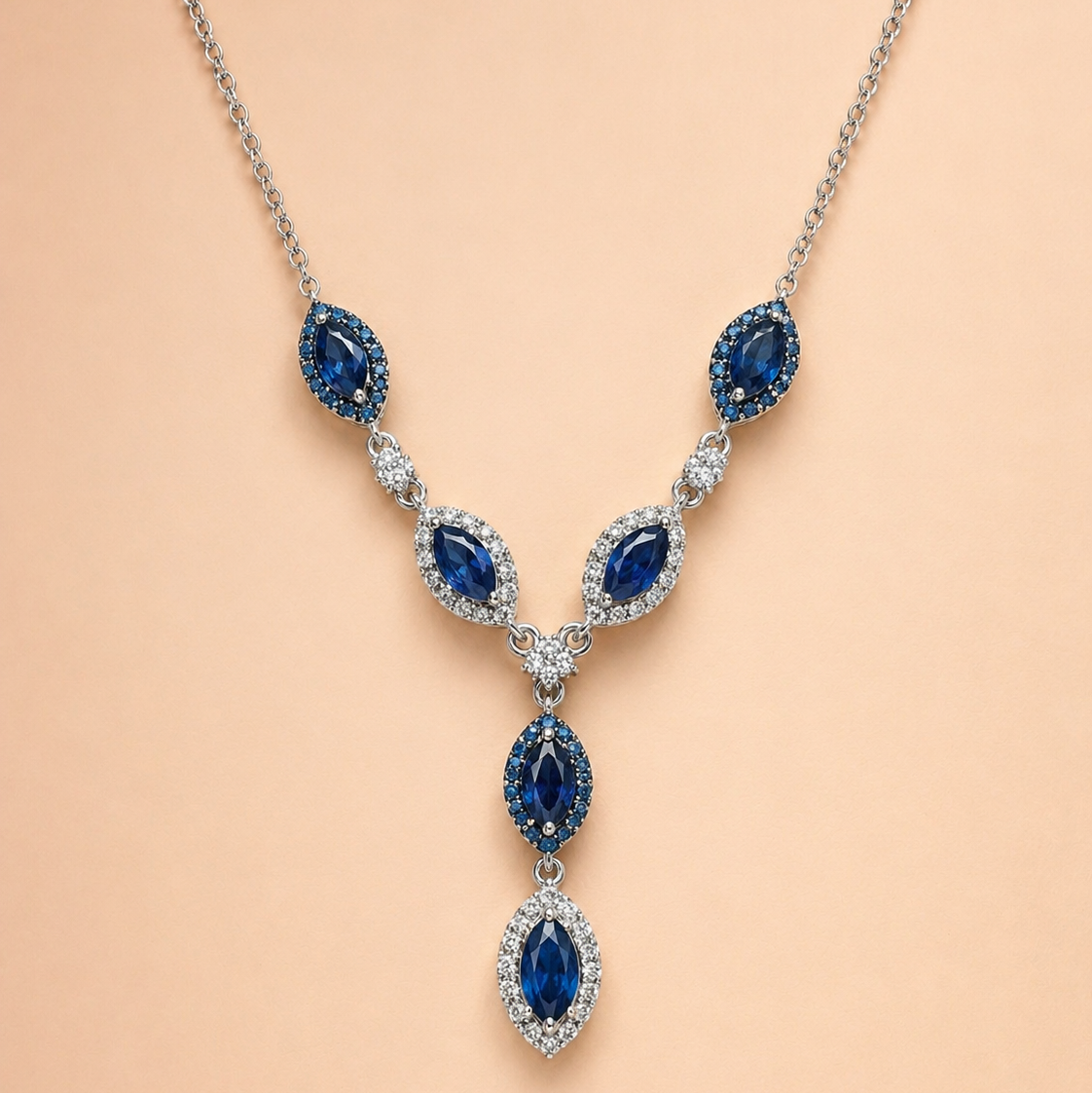 Rainfall Sapphire Lariat Blue Sapphire