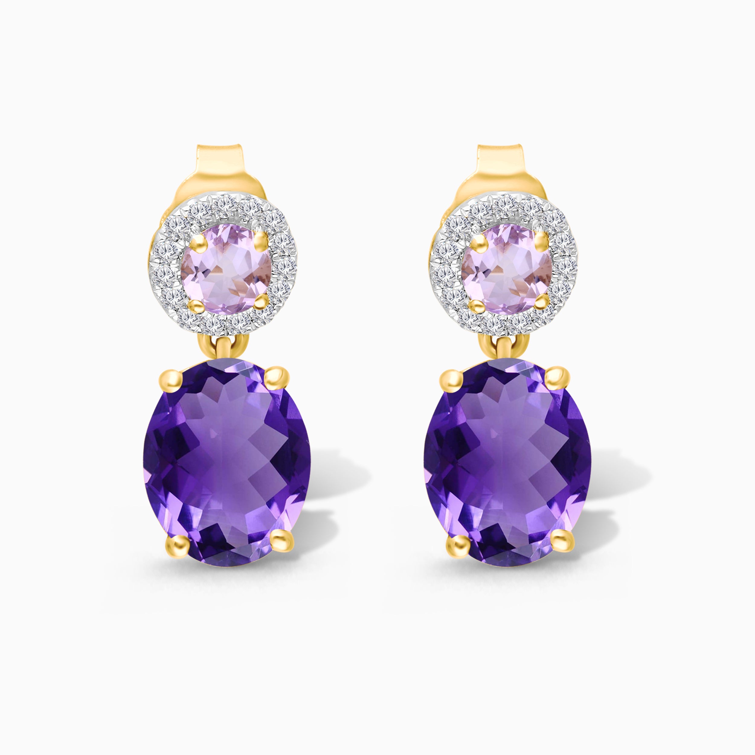 Graduating Diamond & Amethyst Drops