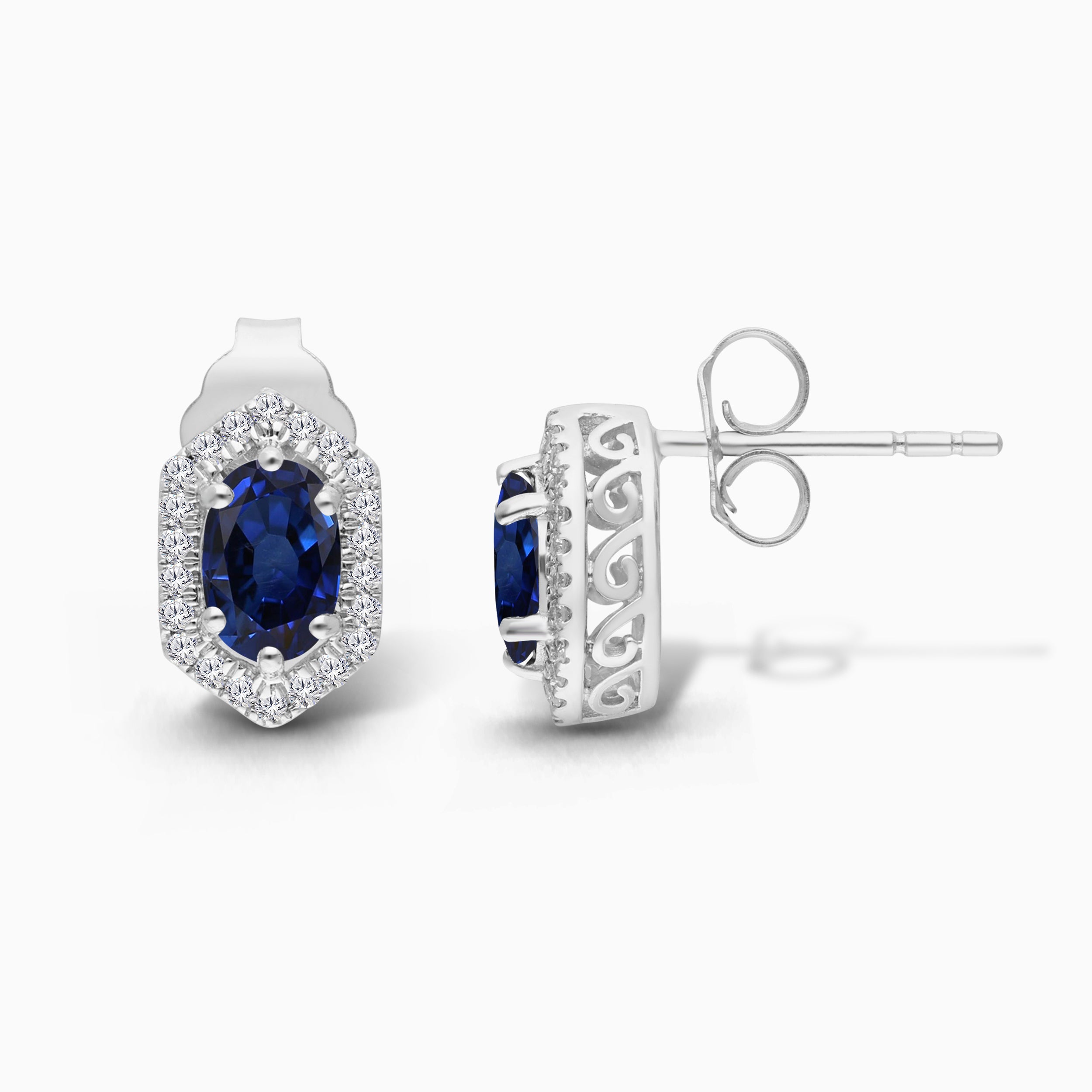 Sapphire Shield Studs