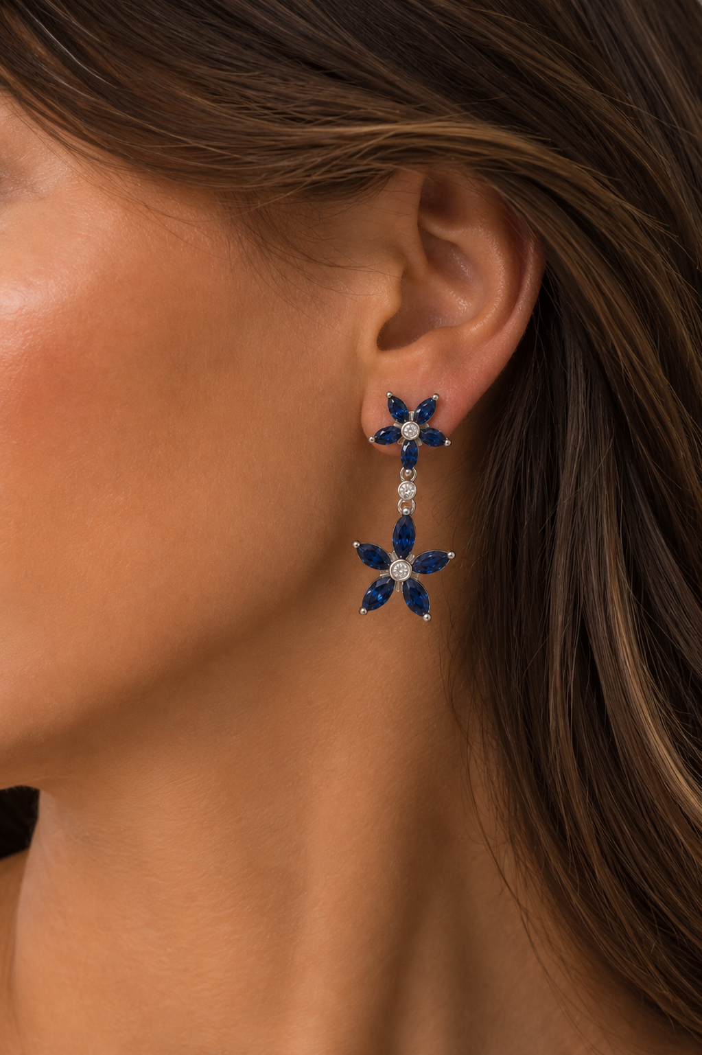 Dripping in Daisys Sapphire Earrings