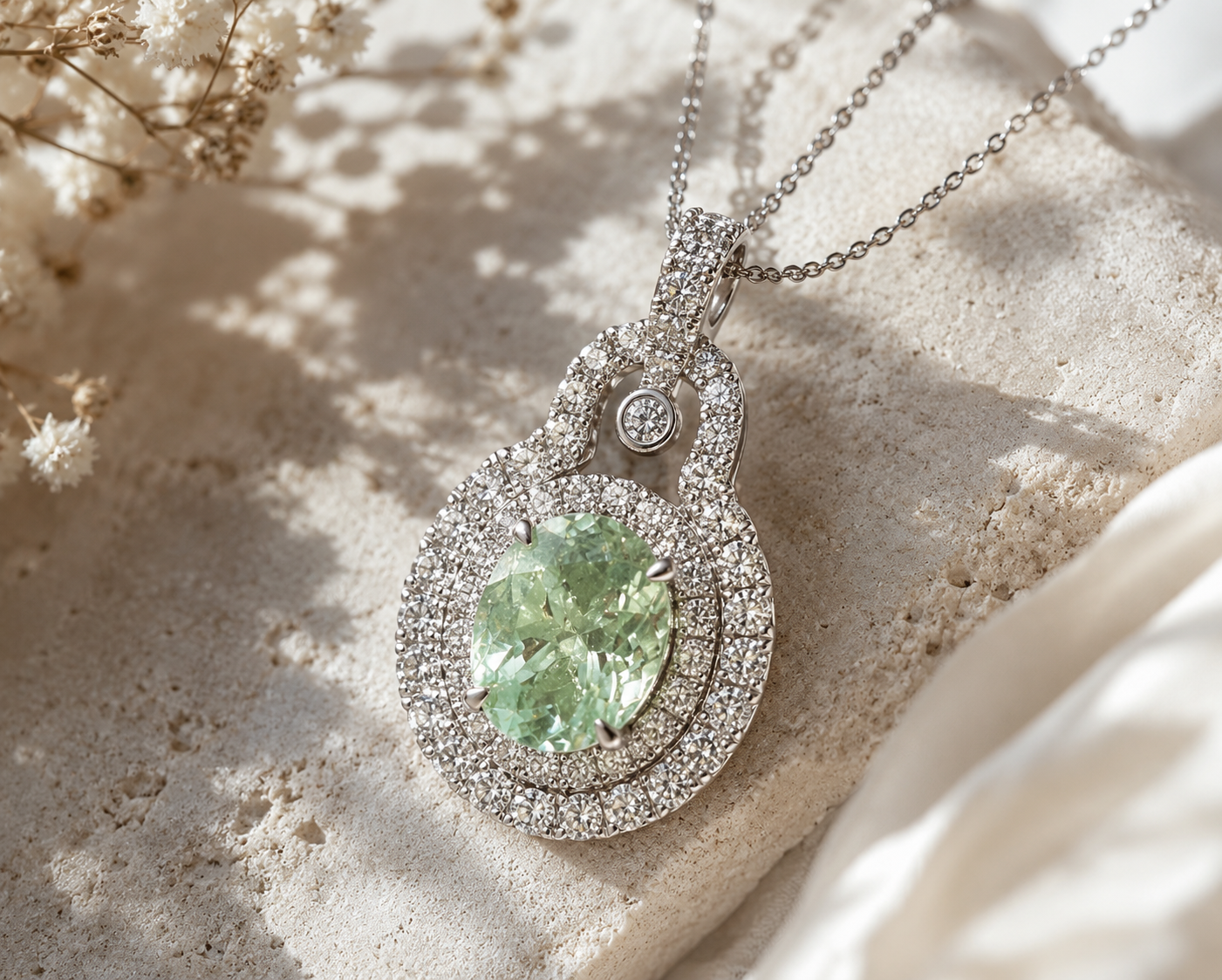 Certified Mint Green Paraiba Necklace