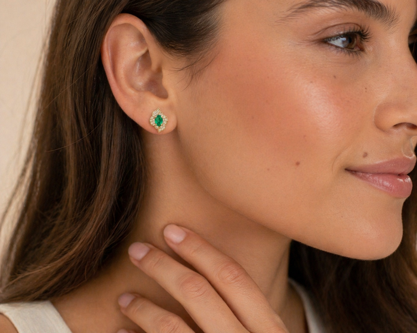 Green Ivy Studs Emerald