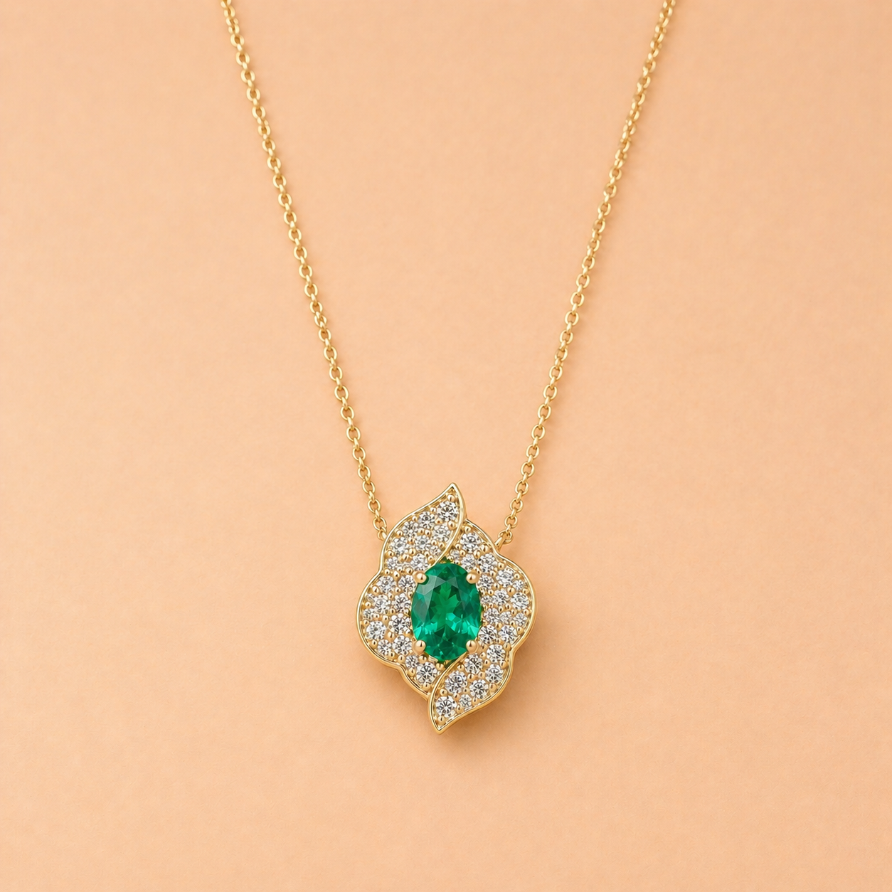 Green Ivy Necklace Emerald
