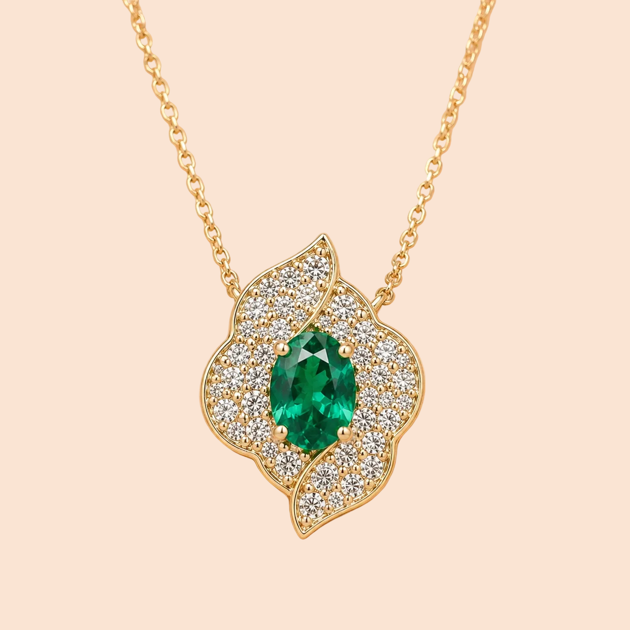 Green Ivy Necklace Emerald