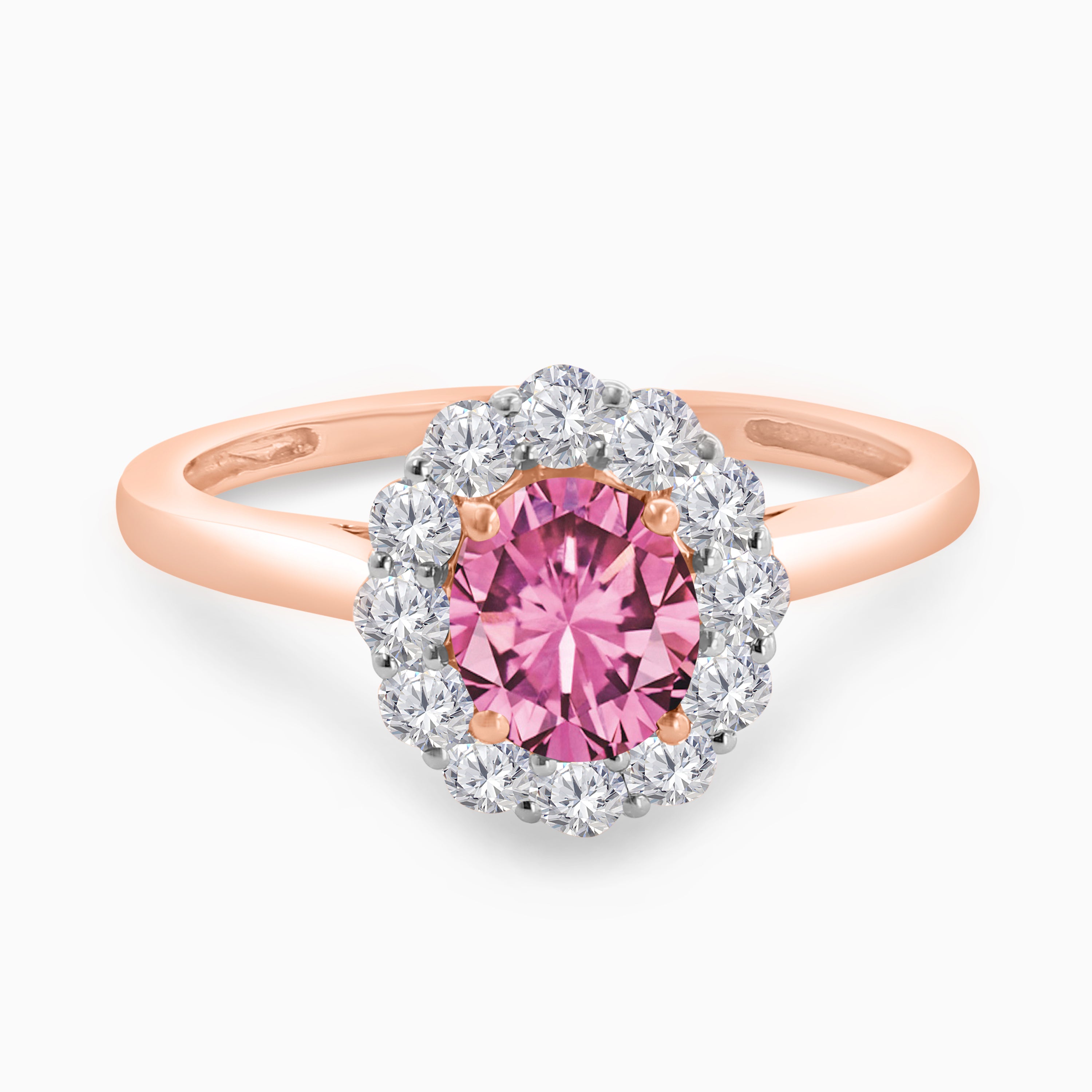 Pretty in Pink Solitaire Ring