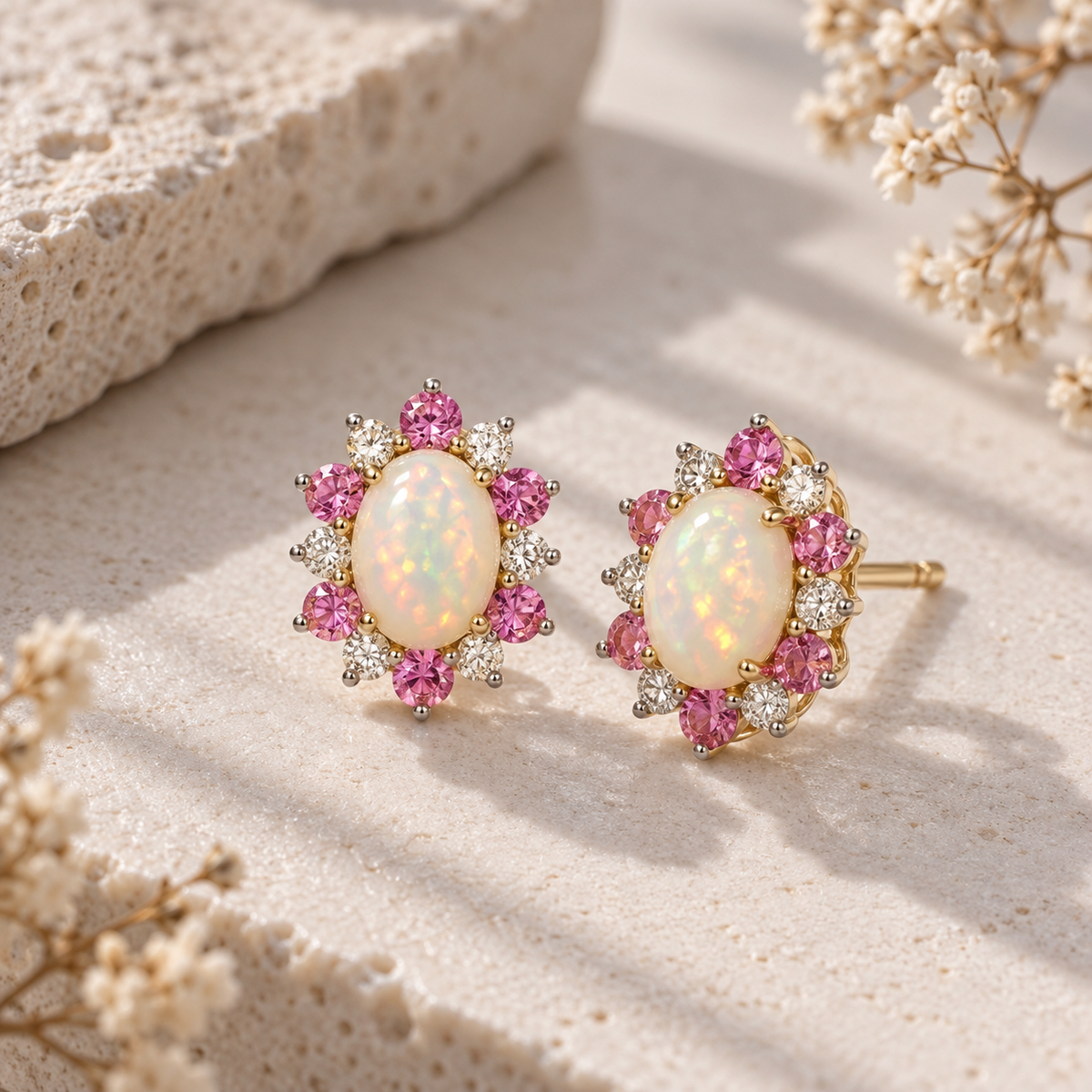 Spring Garden Opal Studs