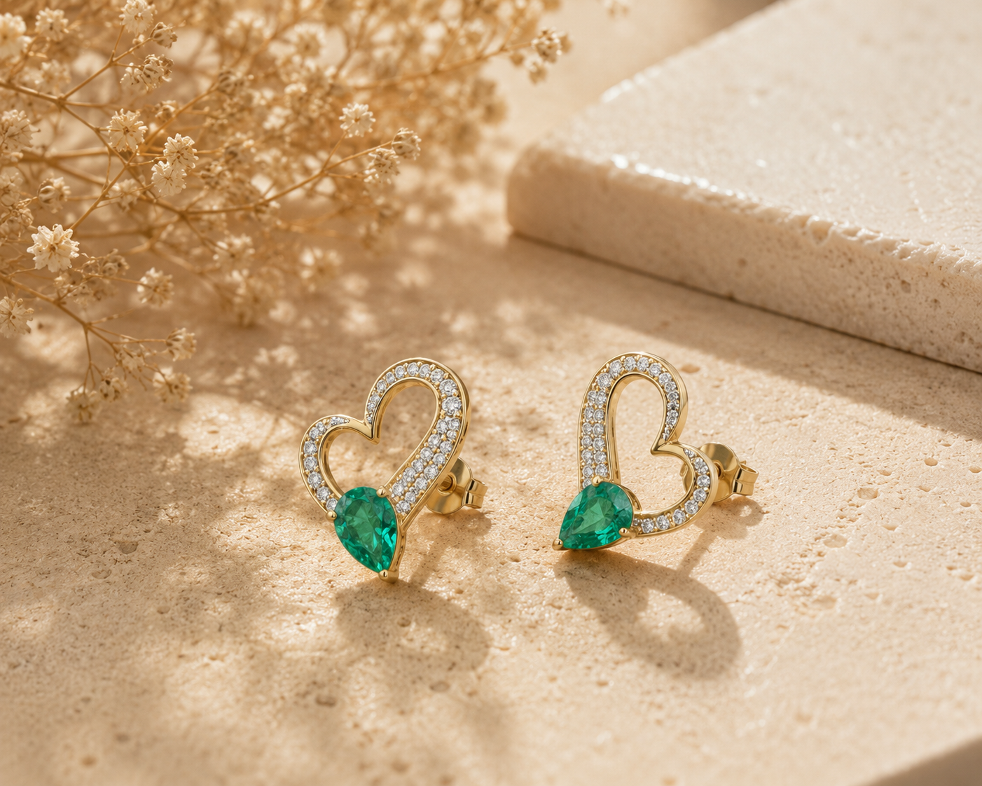 EverGreen Love Studs hearts