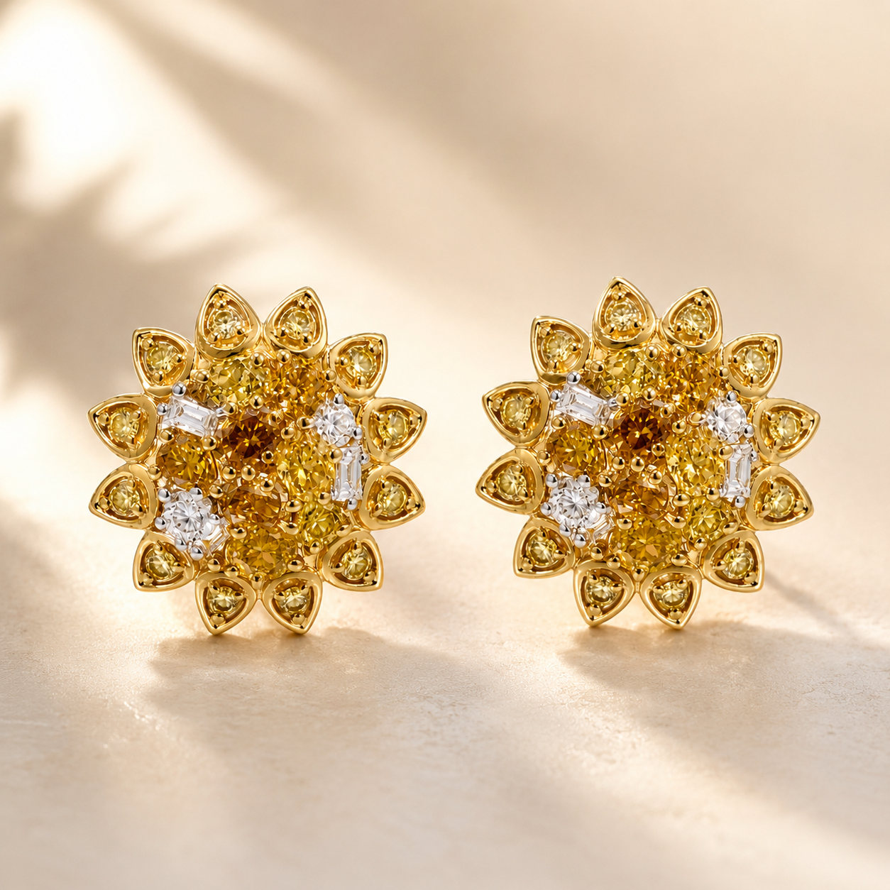 Sunflower Diamond Huggies