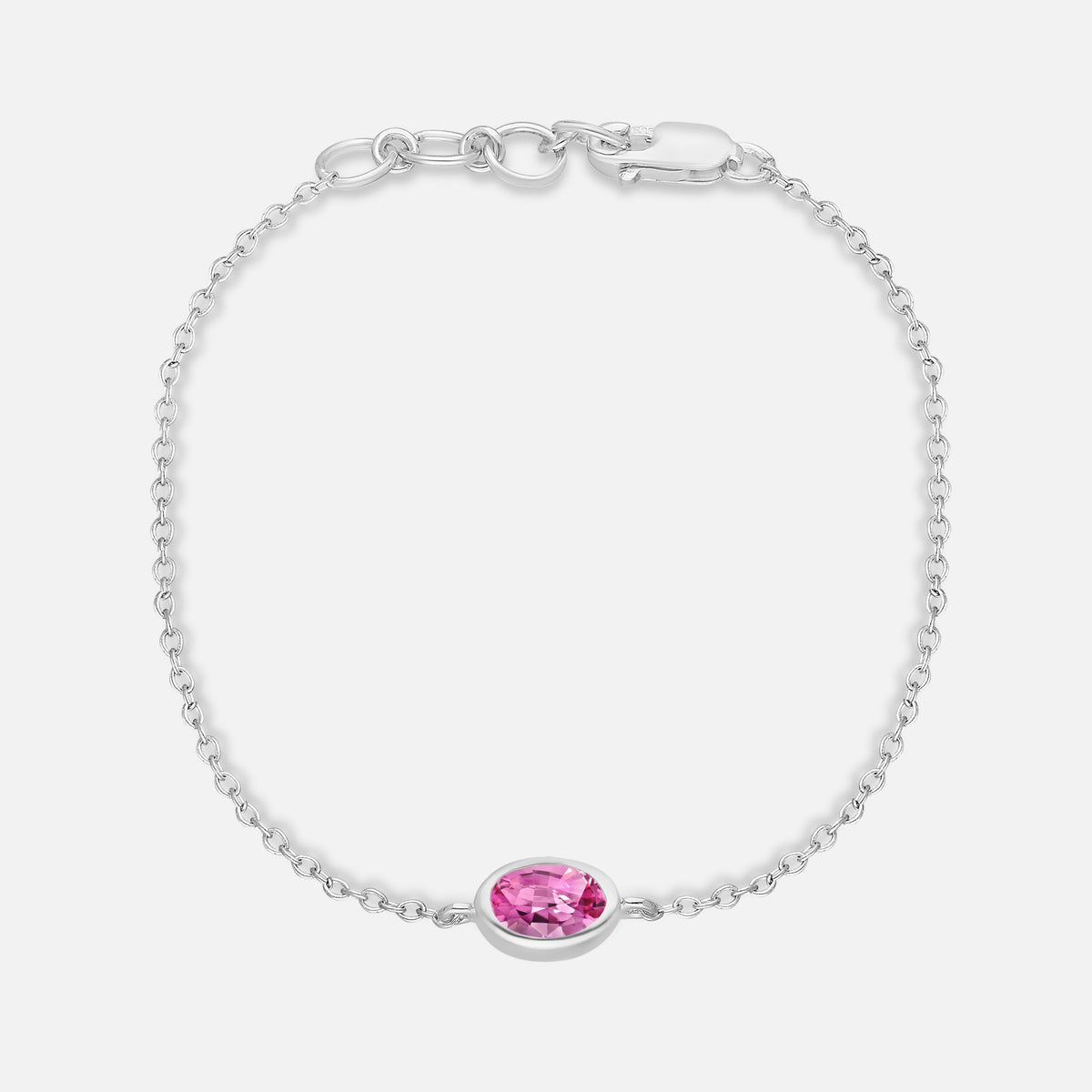 Oval Pink Sapphire Bracelet Pink Sapphire
