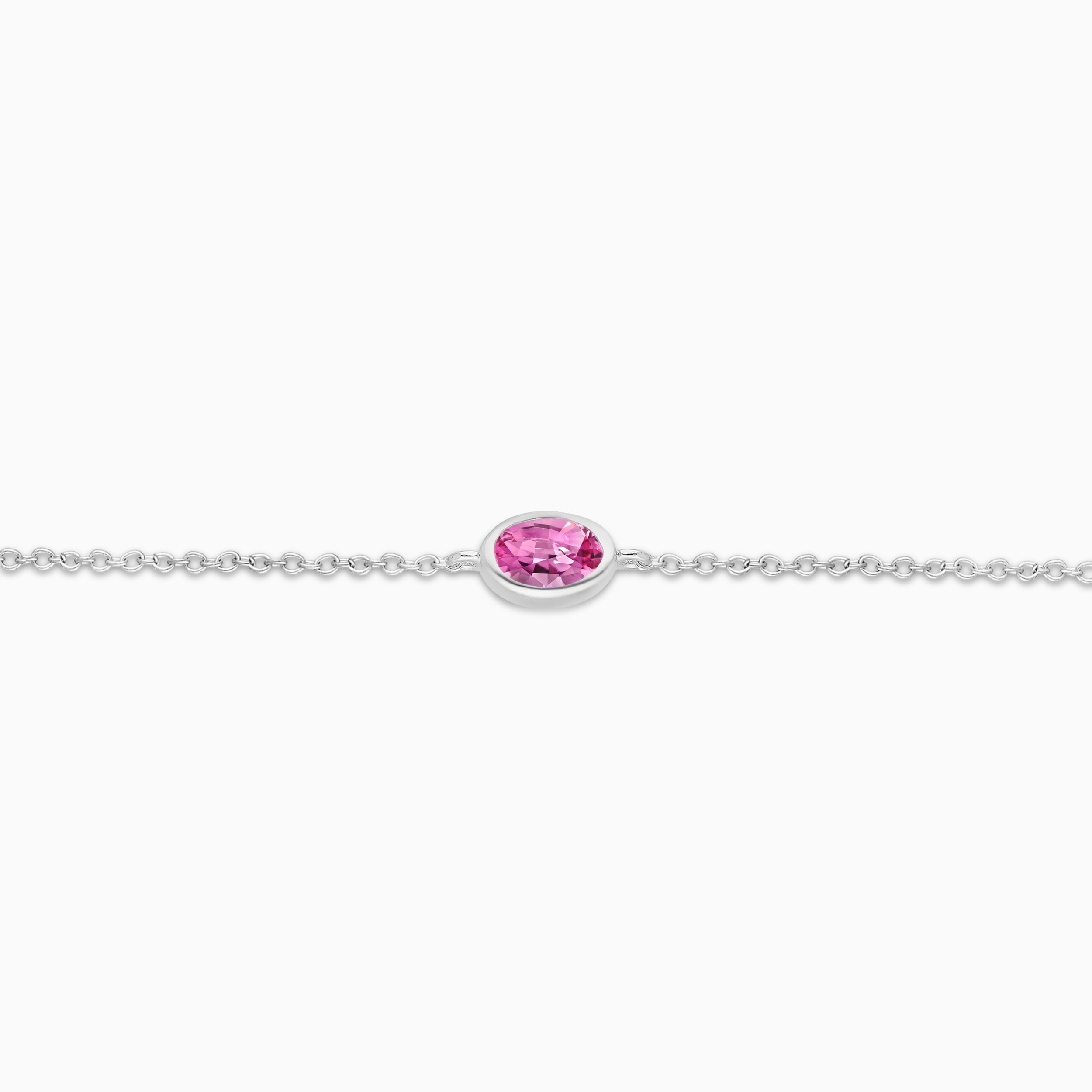 Oval Pink Sapphire Bracelet