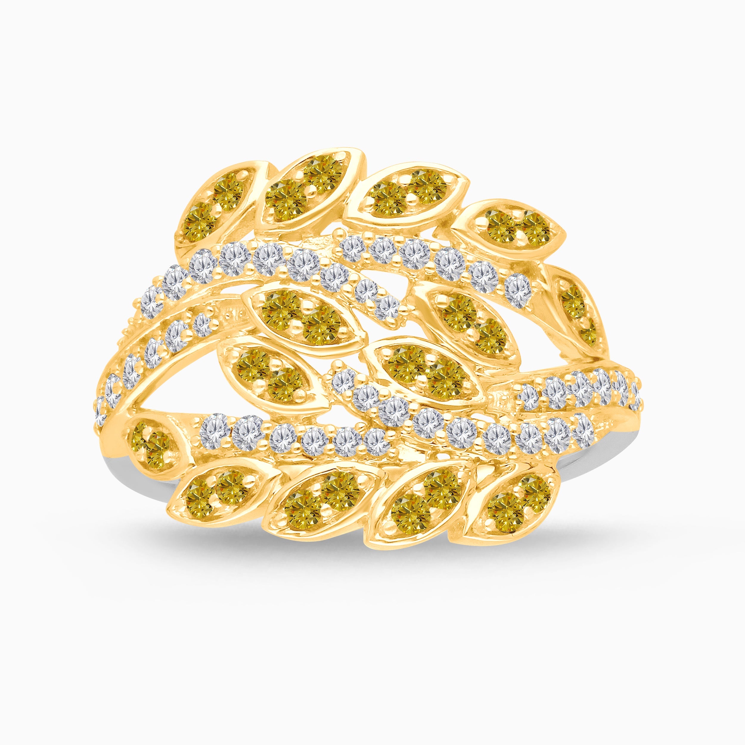 Yellow Diamond Griffiness Winged Ring