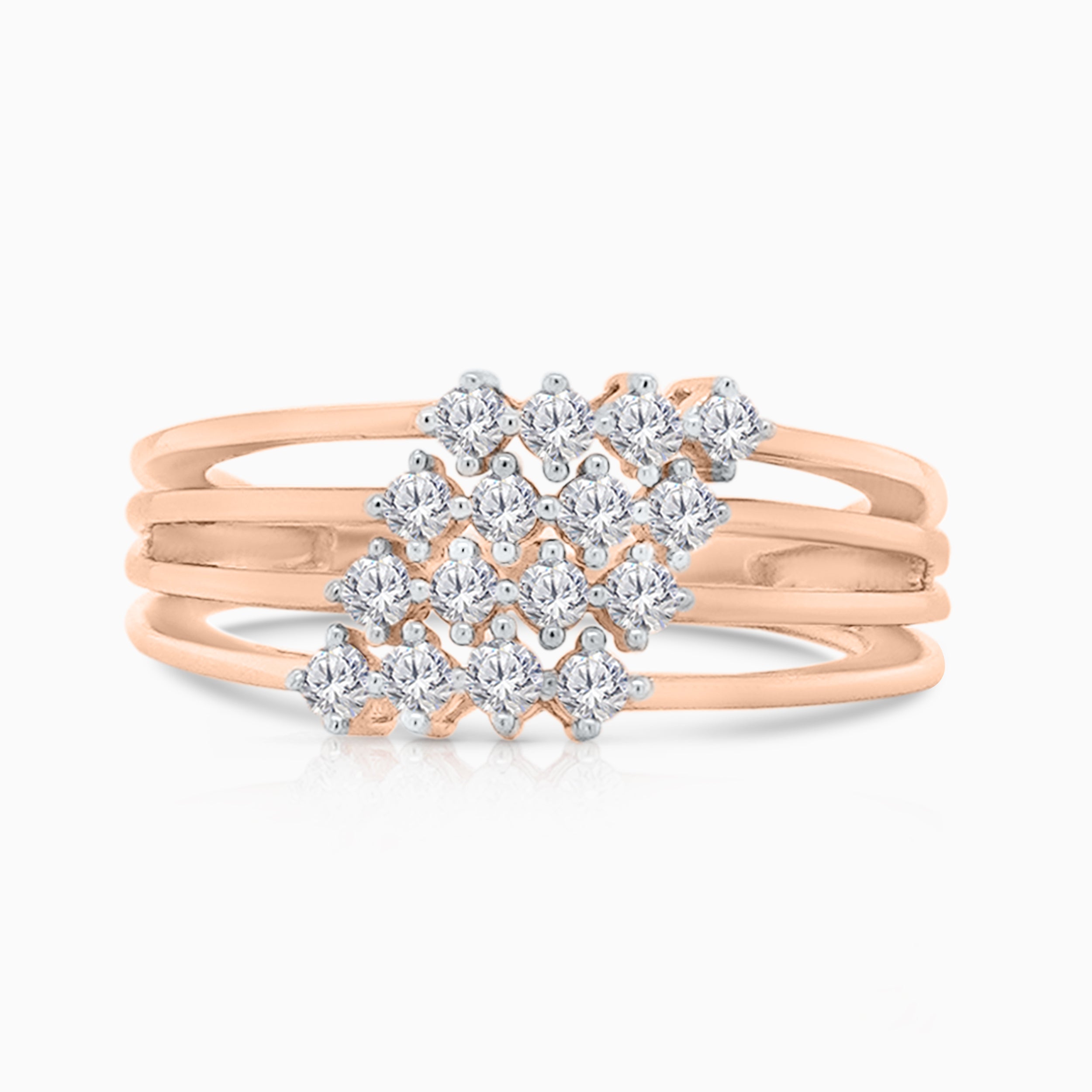 Multi Row Diamond Ring