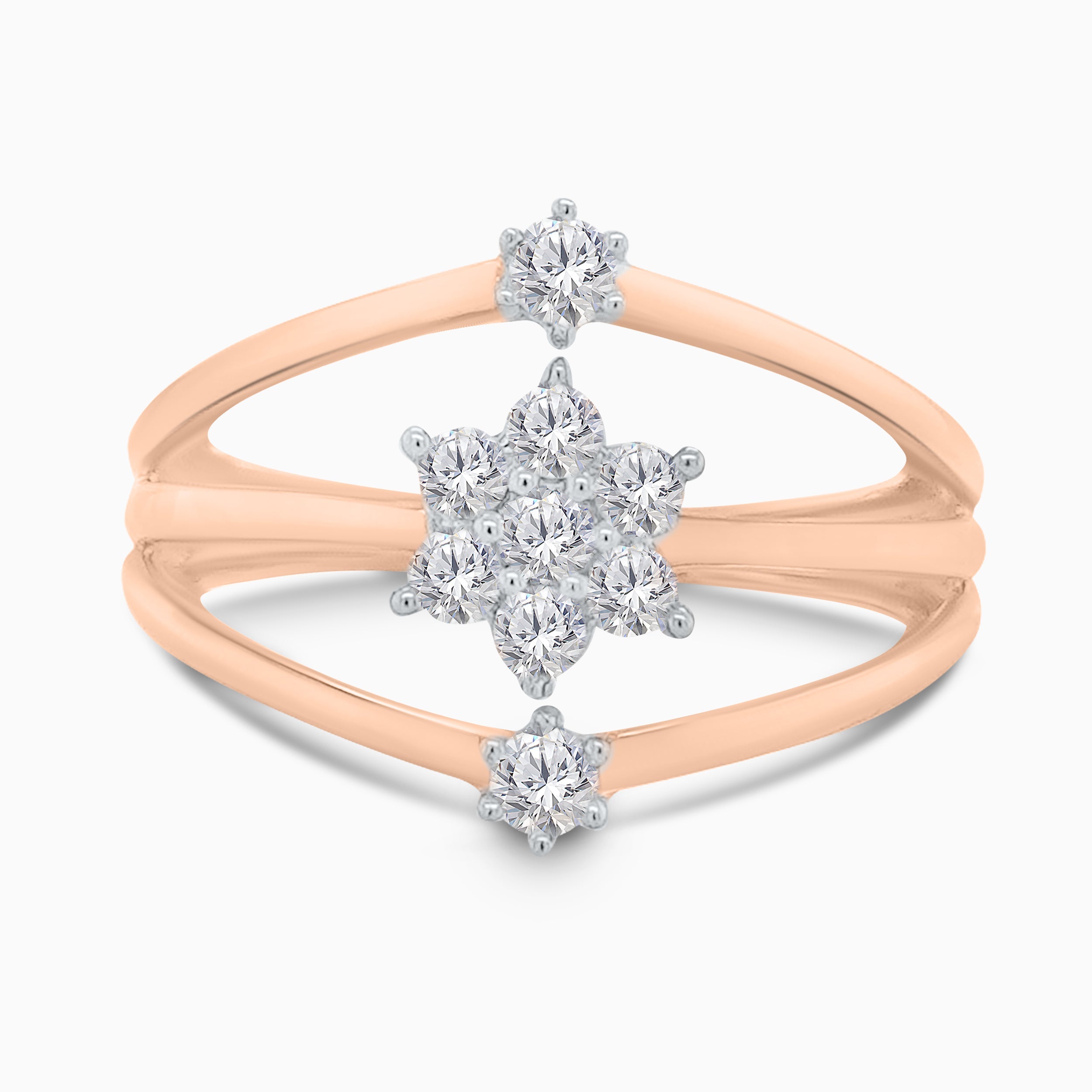 Budding Flower Open Diamond Band