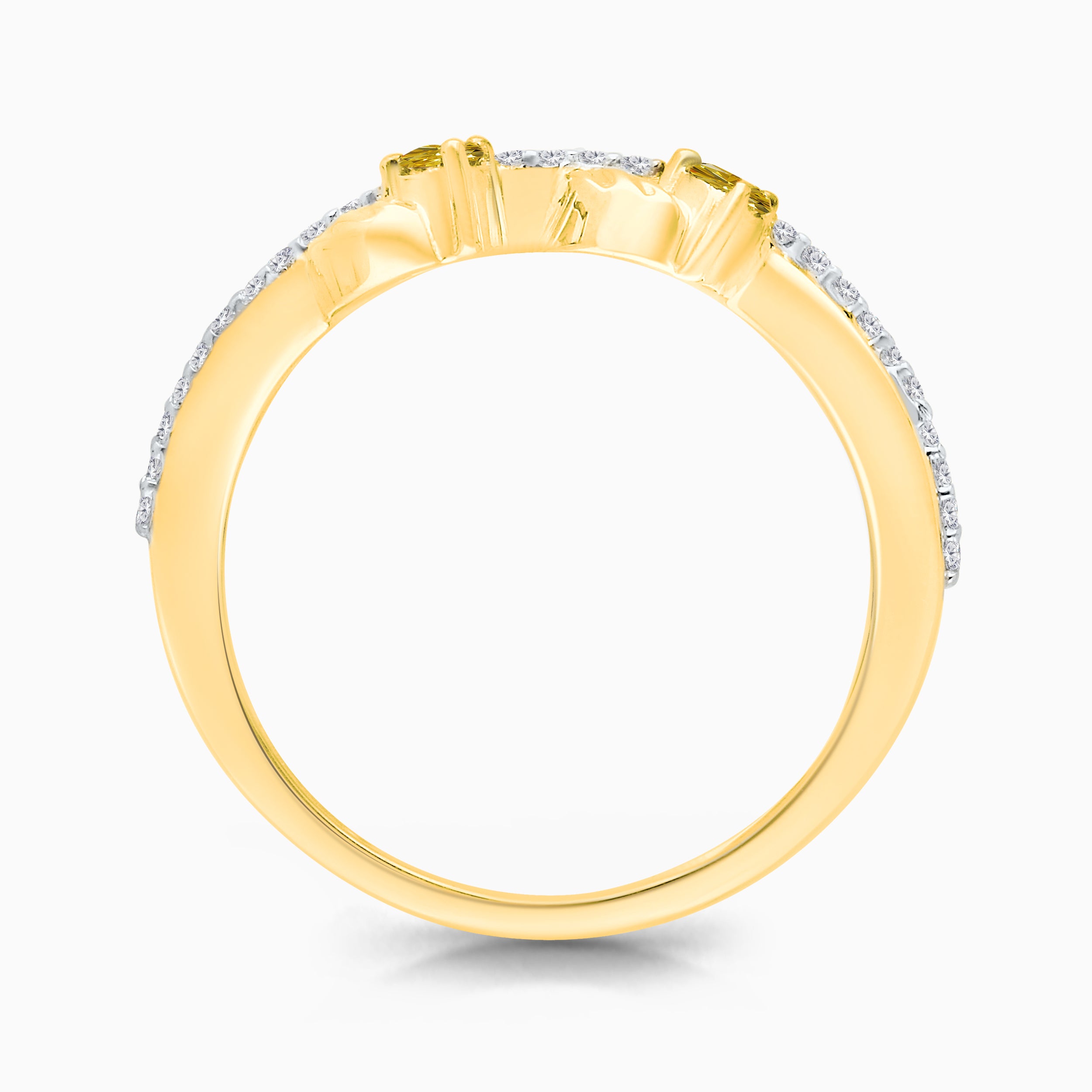 Starlight Yellow and White Diamond Ring