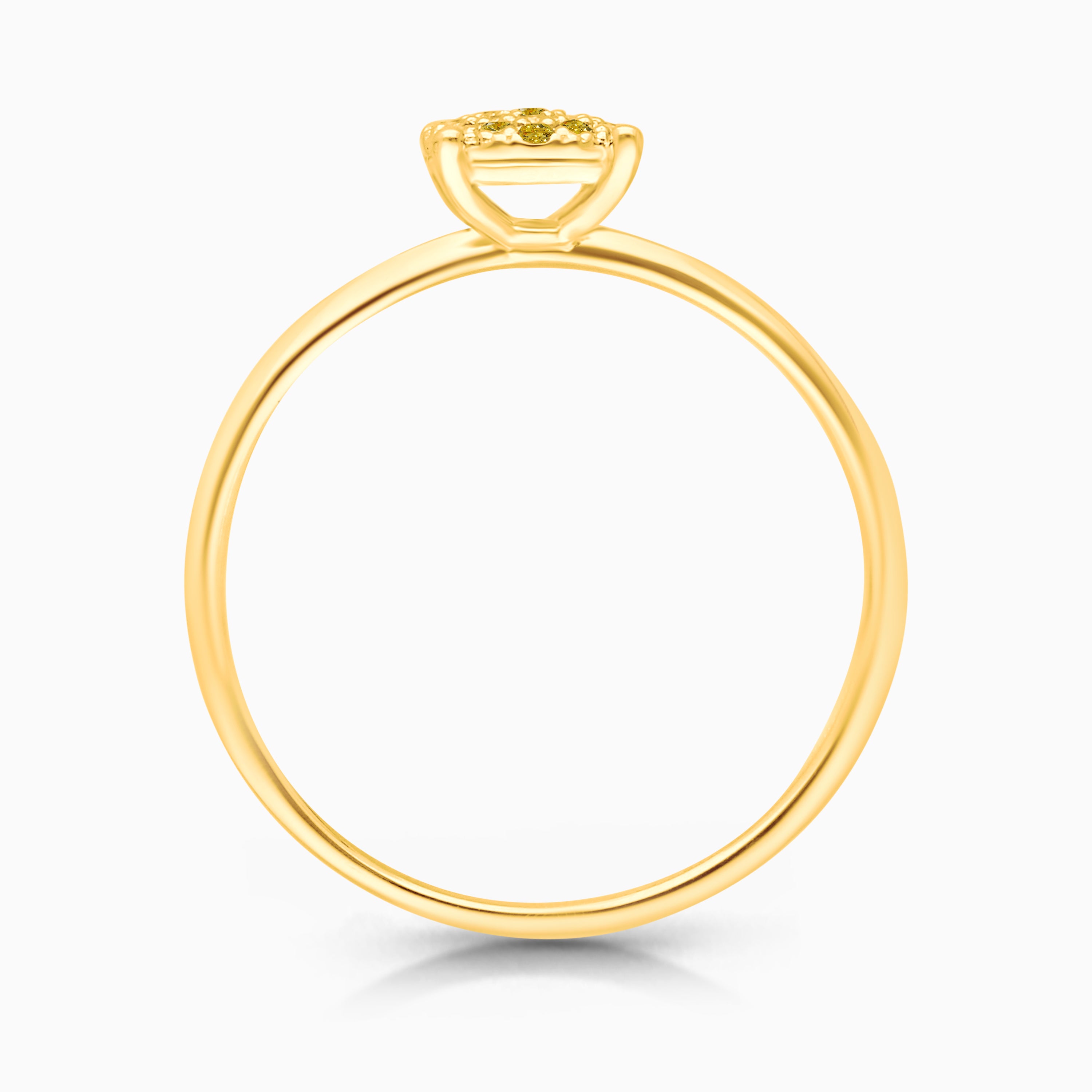 Cluster Yellow Diamond Ring