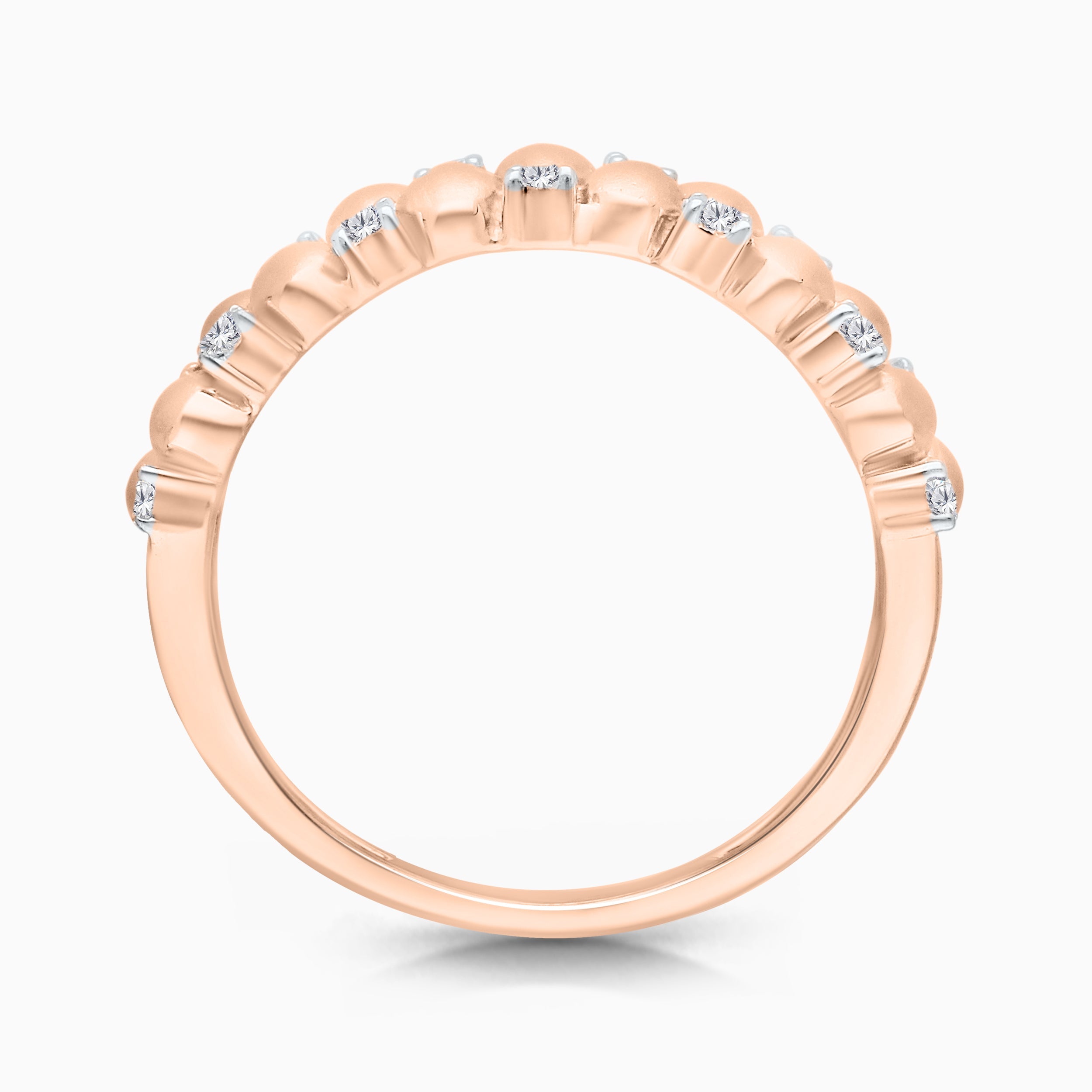 Quilted Duo Row Diamond Band