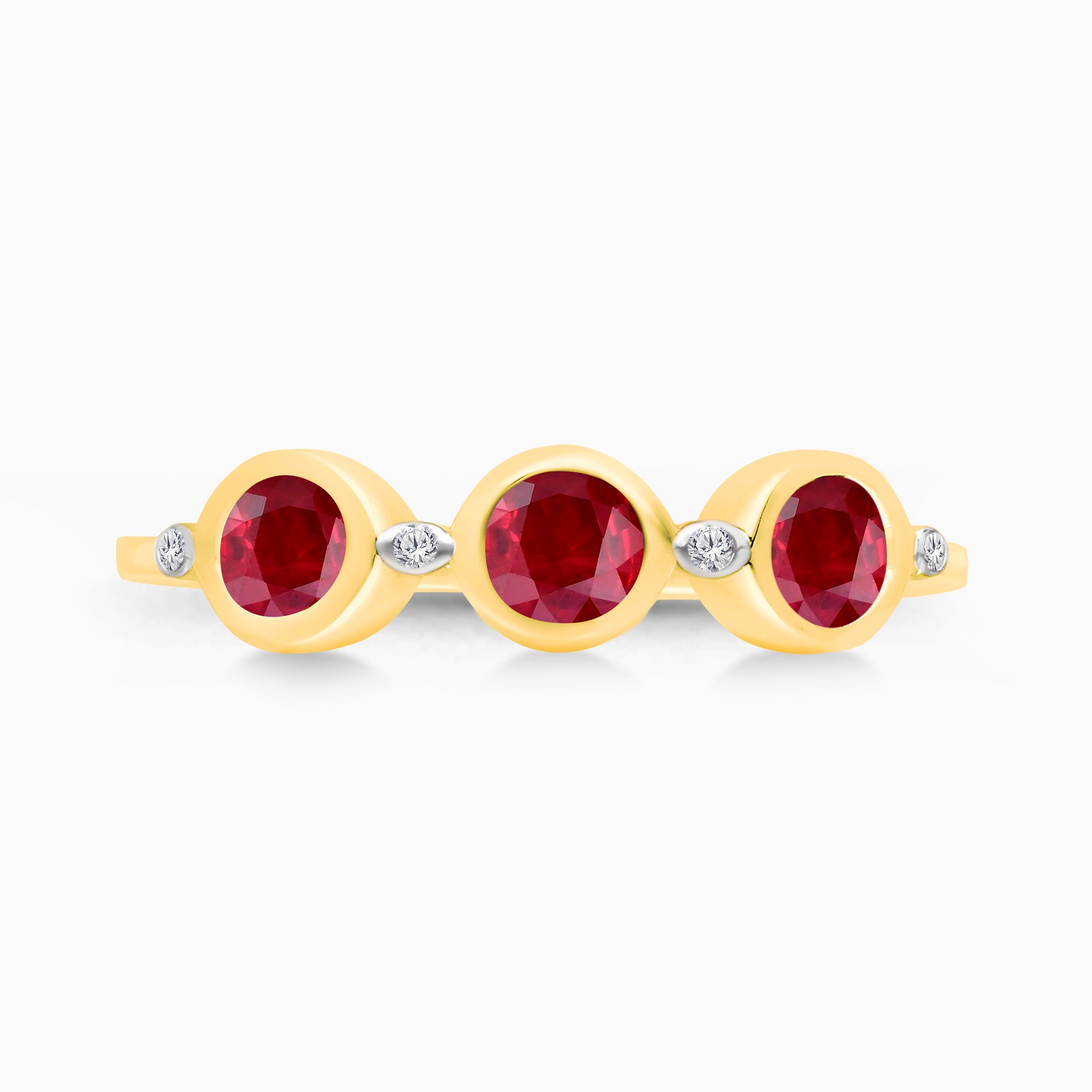 Bubble Ruby & Diamond Band